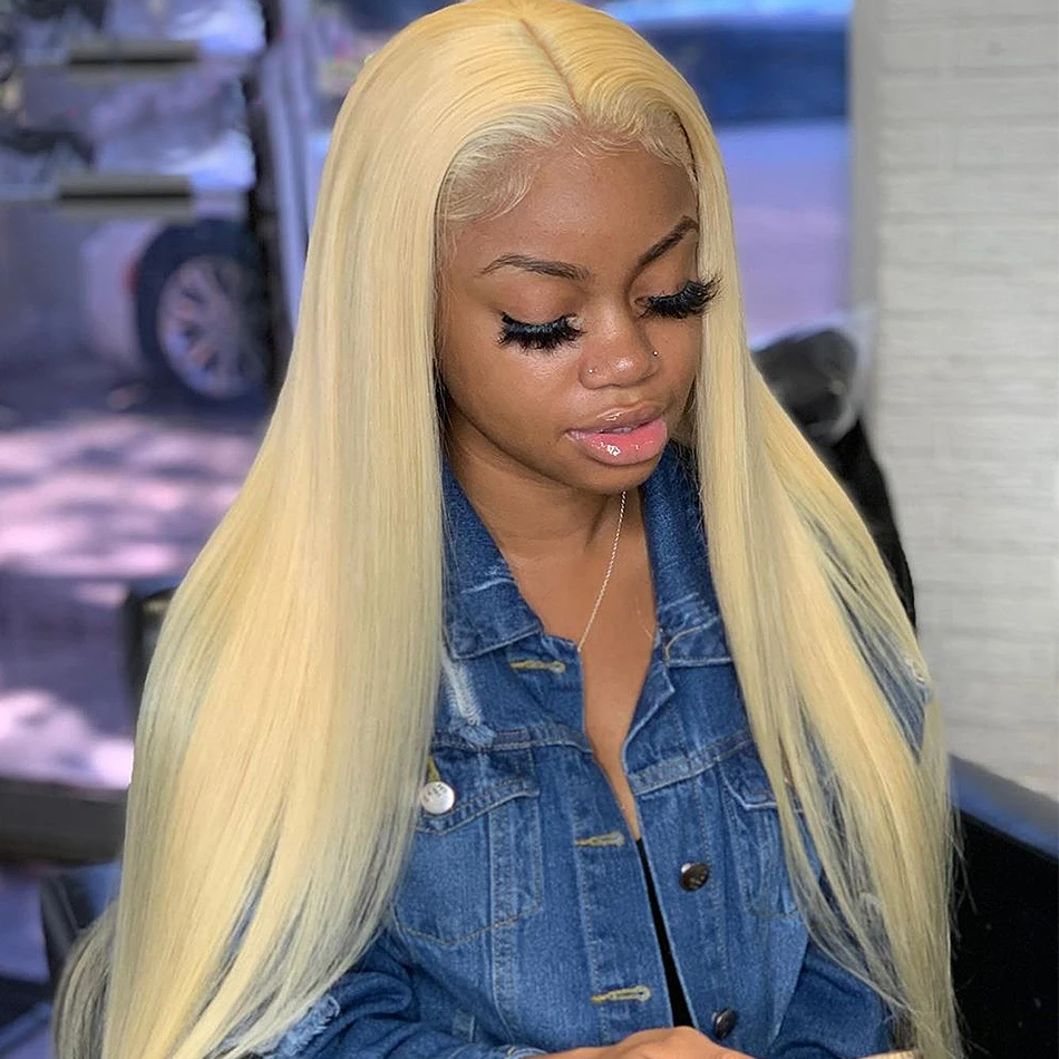 (13x4 HD Frontal Wig 8 inch bob) 13x6 HD Transparent 613 Blonde Lace Frontal Human Hair Wigs 613 Bob Wig Brazilian Bone Straight 13x4 Lace Front Human Hair Wigs