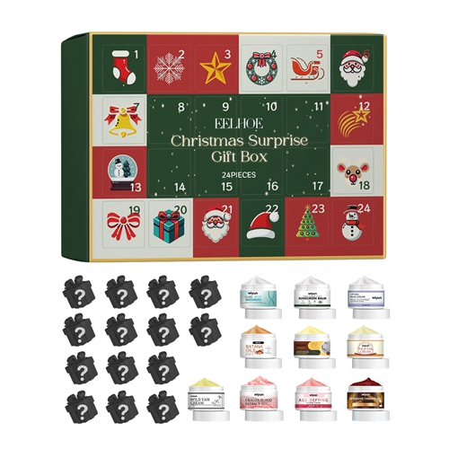 Christmas Advent Calendar Makeup Set 24 Days Countdown Calendar Beauty Face Skin Care Products Holiday Surprise Blind Box Birthday Xmas Gift Women Girls