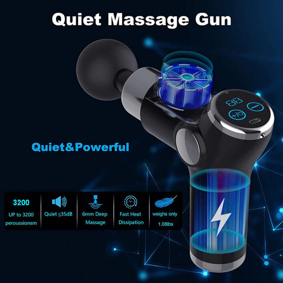 32 Speeds Massage Gun Deep Tissue Handheld Percussion Muscle Massager