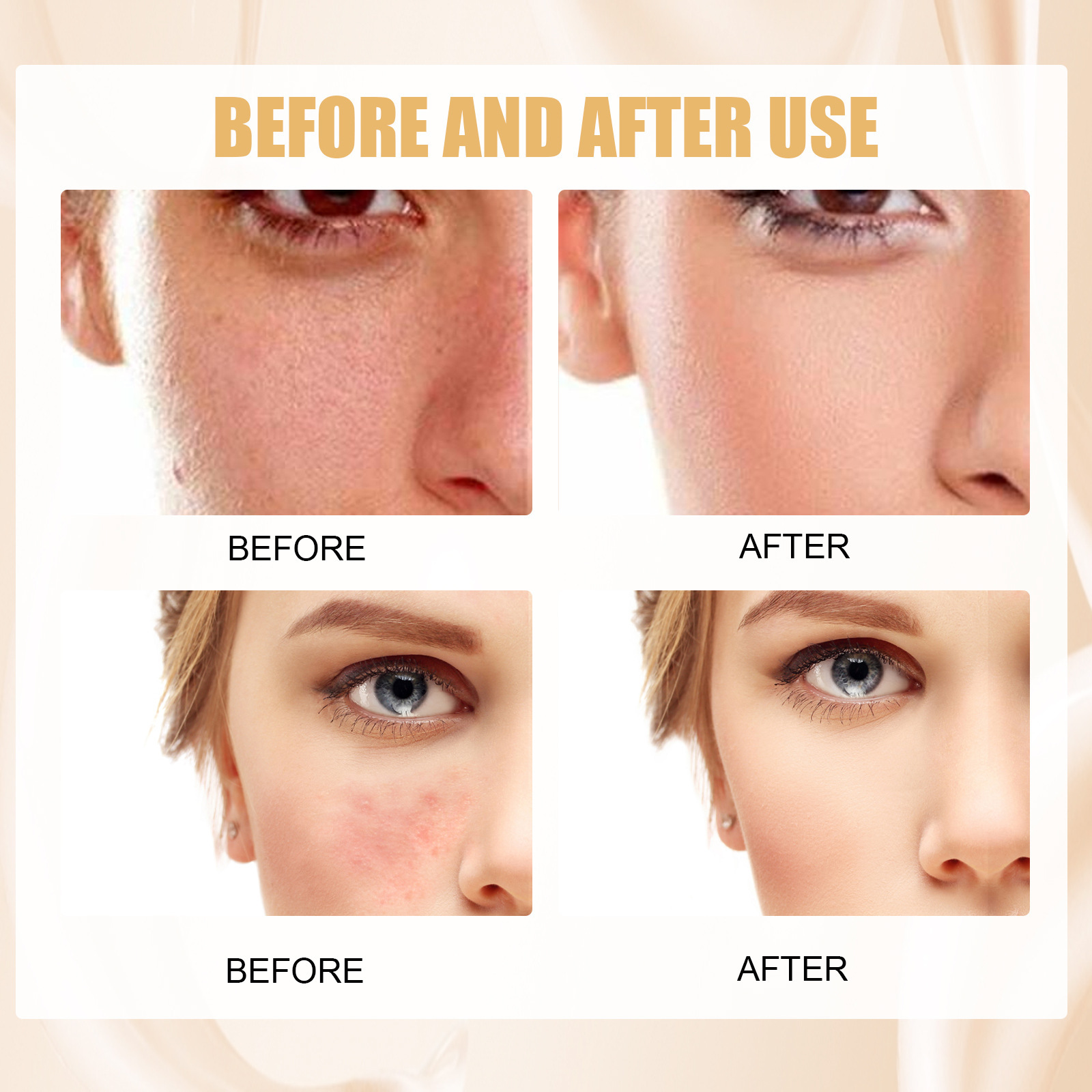 3pcs Temperature Change Liquid Foundation Concealer Long Lasting Smear-Proof Makeup Moisturizing Brightening Color Concealer