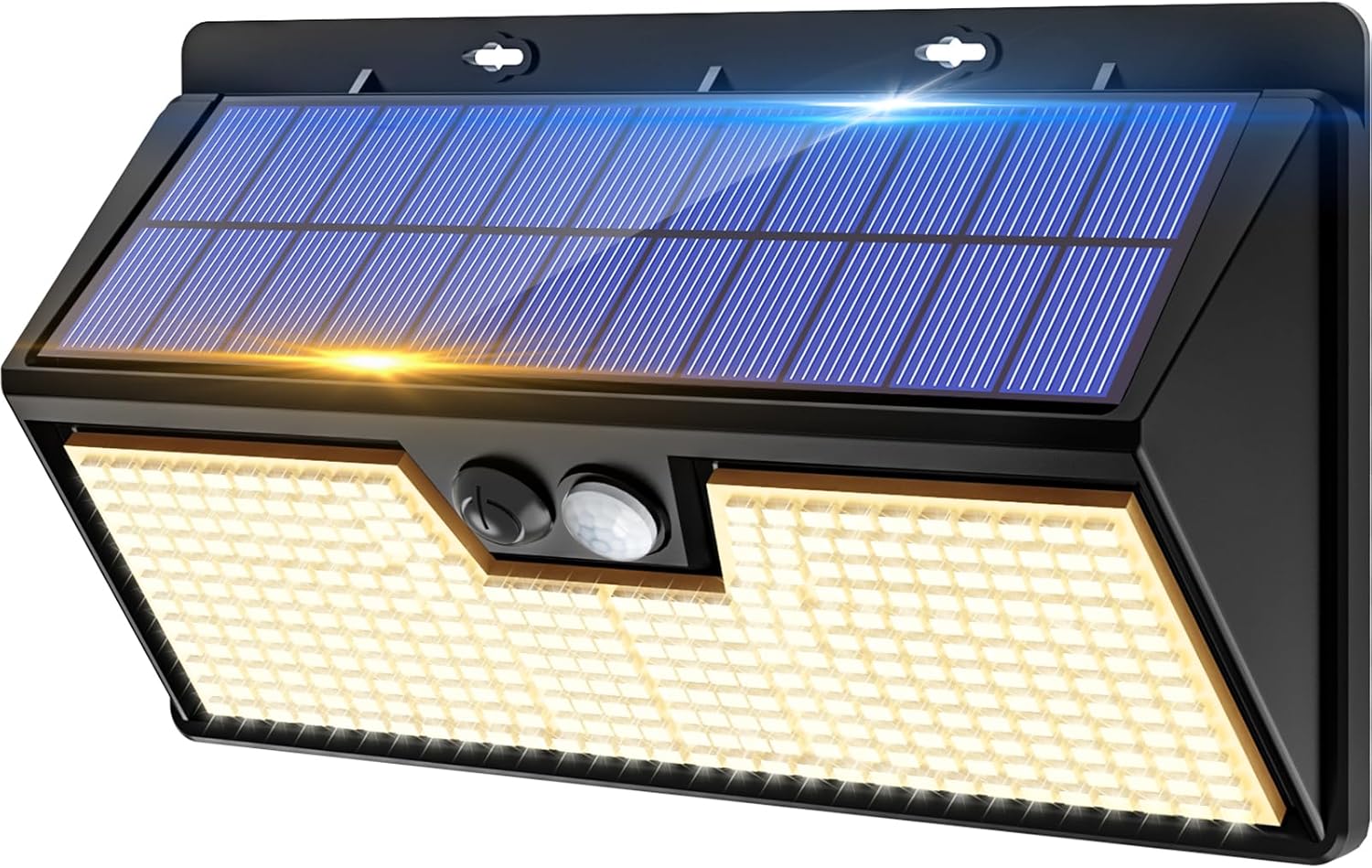 Solar Security Lights Outdoor Motion Sensor, 318LED Super Bright Led Solar Powered Light with 3 Lighting Modes, IP65 Waterproof Wireless Pir Wall Lights 