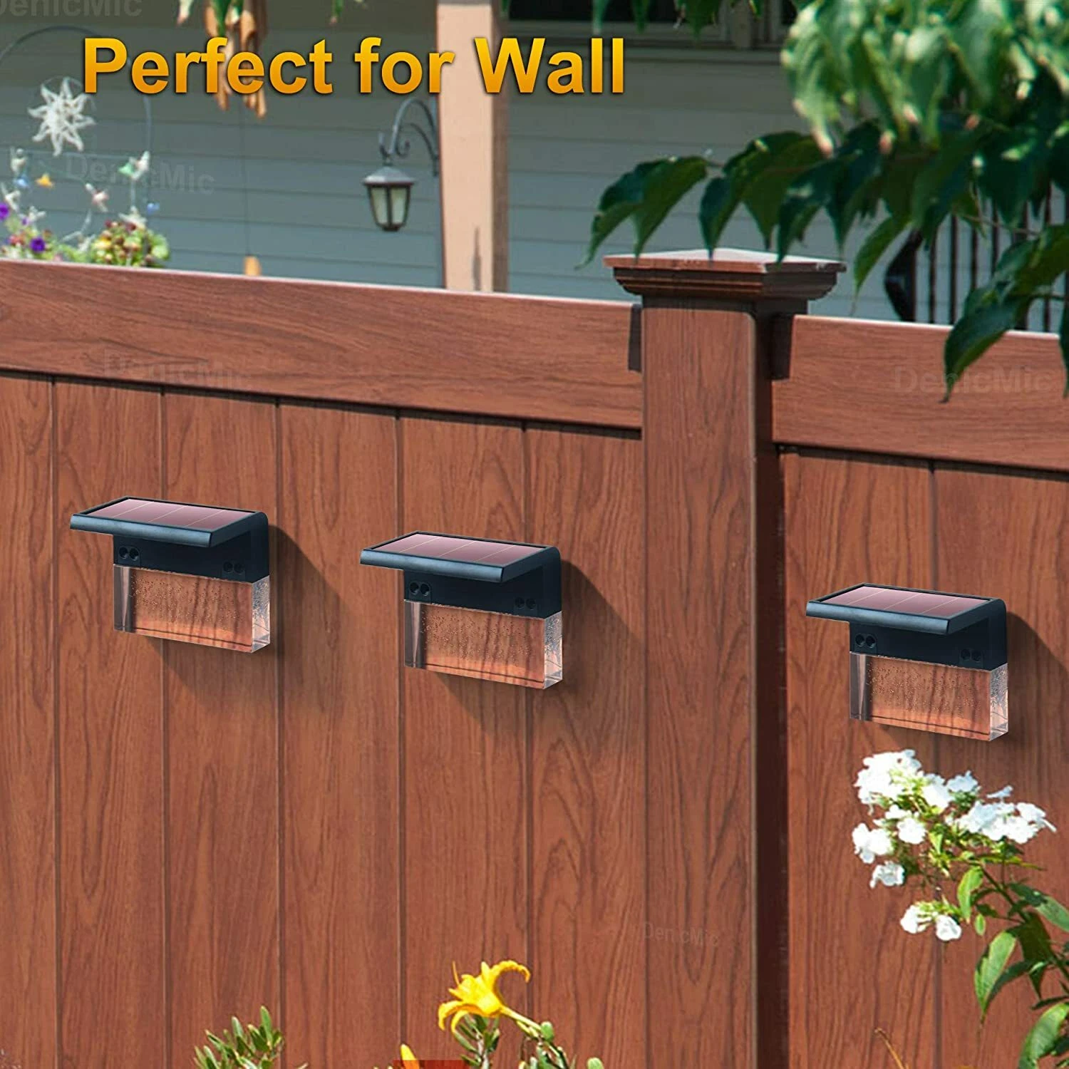Solar Deck Lights Led Solar Step Lights Outdoor for Stair Fence 6 Pack