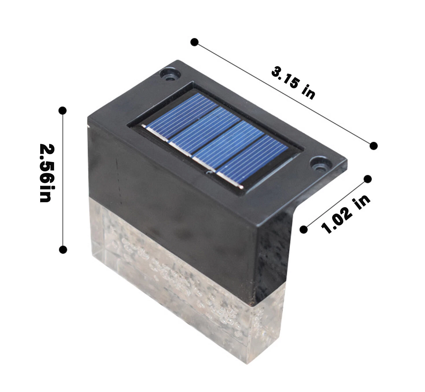 Solar Deck Lights Led Solar Step Lights Outdoor for Stair Fence 6 Pack