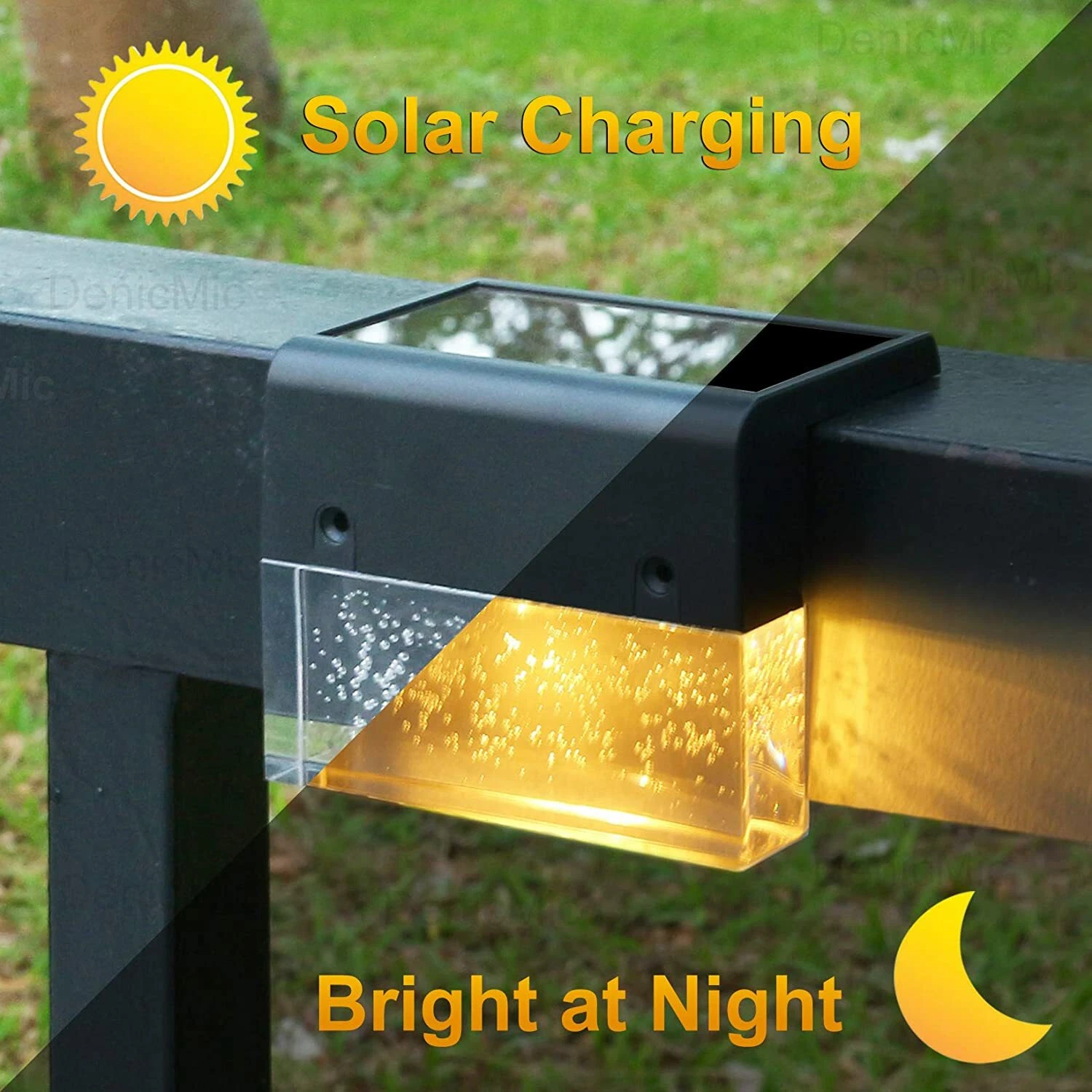 Solar Deck Lights Led Solar Step Lights Outdoor for Stair Fence 6 Pack