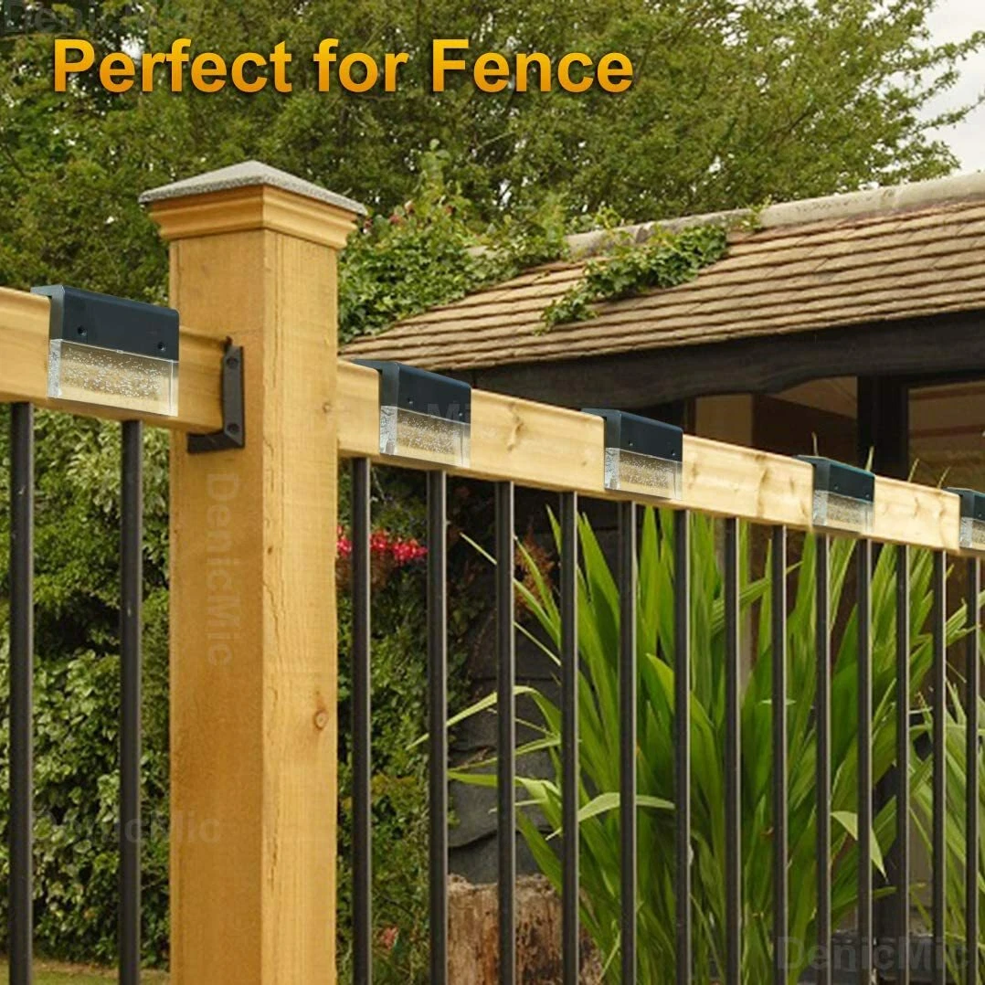 Solar Deck Lights Led Solar Step Lights Outdoor for Stair Fence 6 Pack