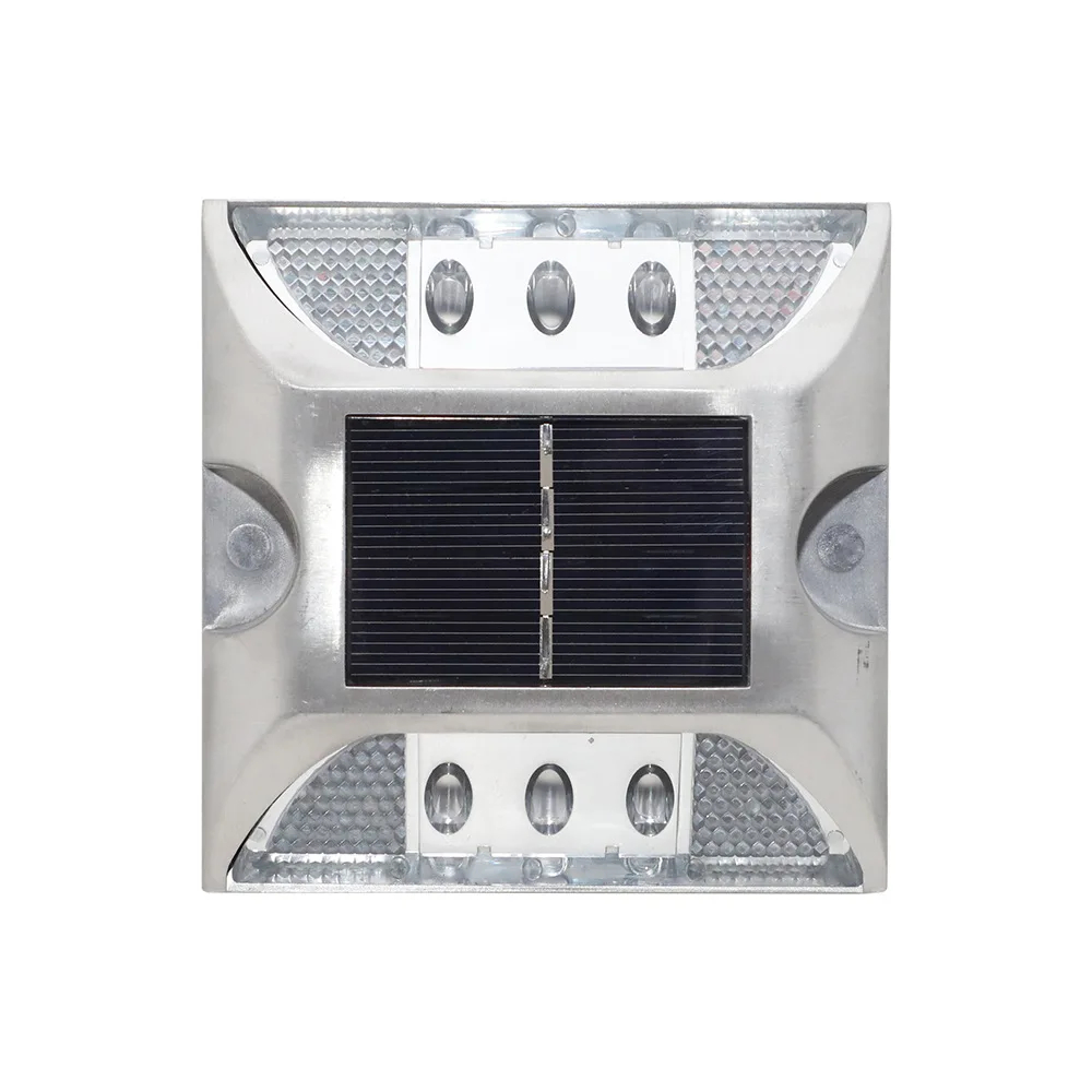 (Yellow) Popular Square High Brightness Ip68 Flashing or Always-on Traffic Marker Light Reflective Aluminum Led Cat Eye Solar Road Stud