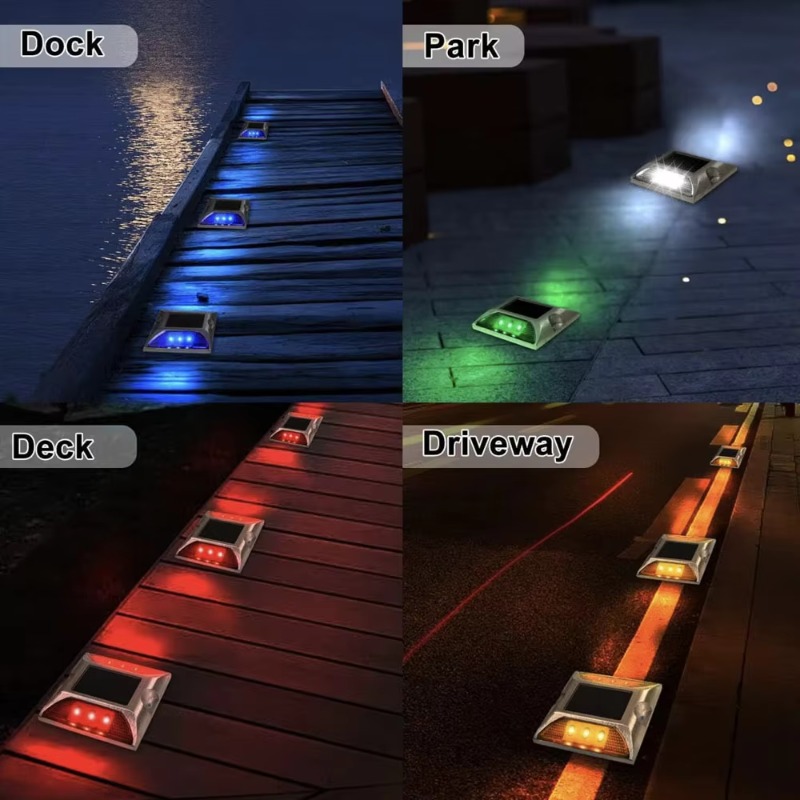 (Yellow) Popular Square High Brightness Ip68 Flashing or Always-on Traffic Marker Light Reflective Aluminum Led Cat Eye Solar Road Stud