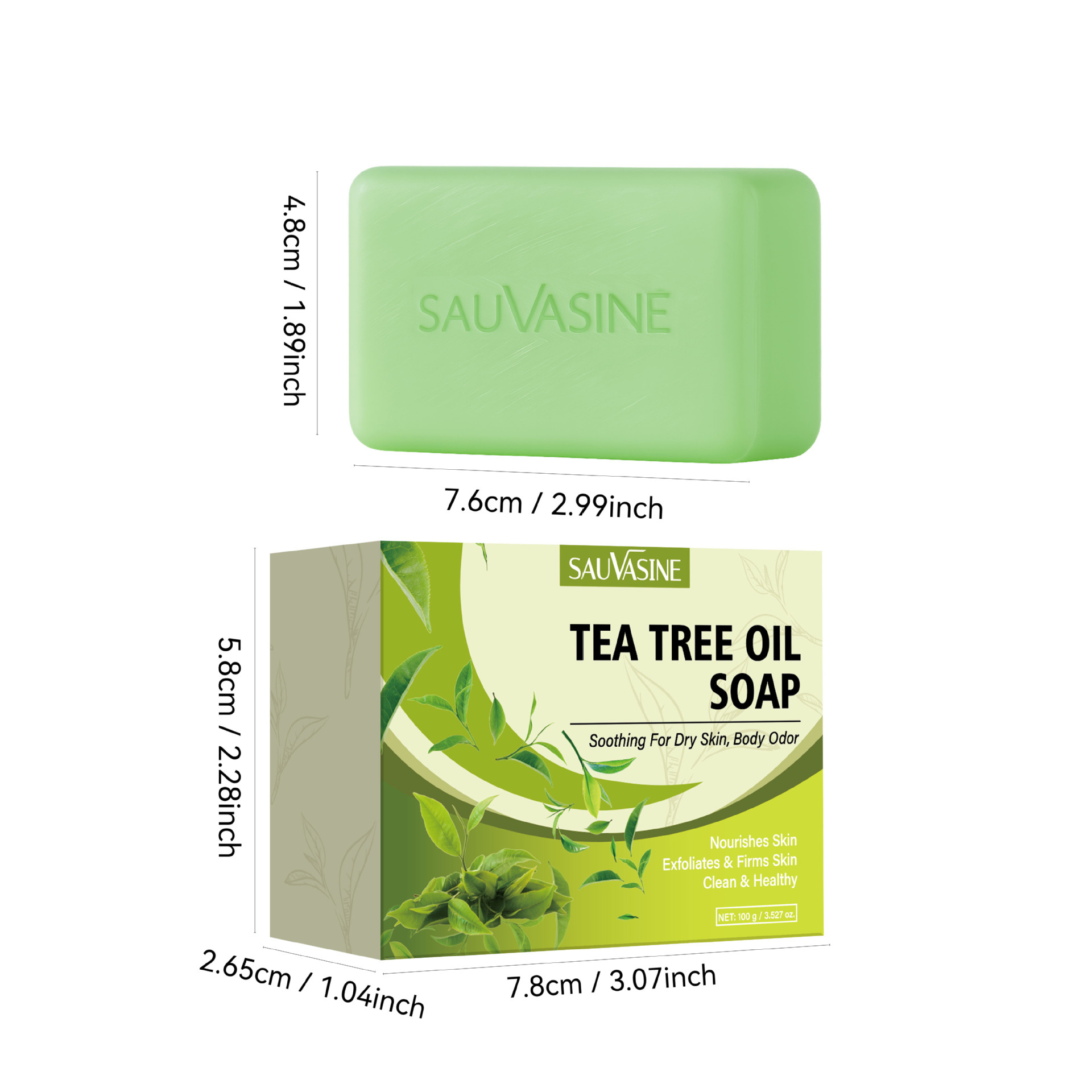 Tea Tree Oil Soap For Gentle Cleansing Purifying And Skin Soothing Daily Handmade Bath Bar 100g