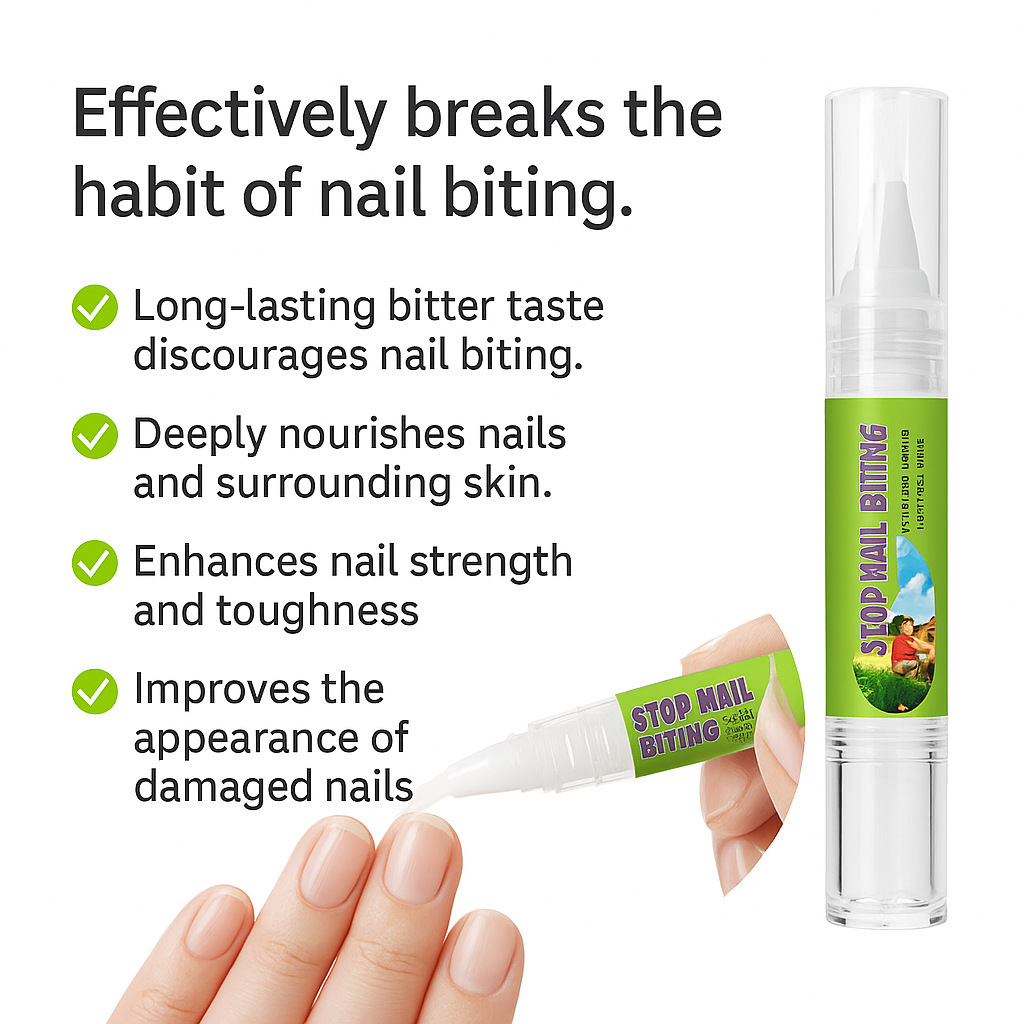Kids Nail Biting Deterrent Pen For Toddlers Bitter Taste Habit Breaker And Cuticle Care 4ml