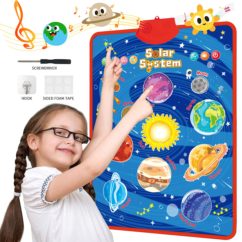 (Animal 945) Electronic English Alphabet Wall Chart Talking ABC Letters 123s Music Poster Educational Learning Toy for Toddler Kids Gifts