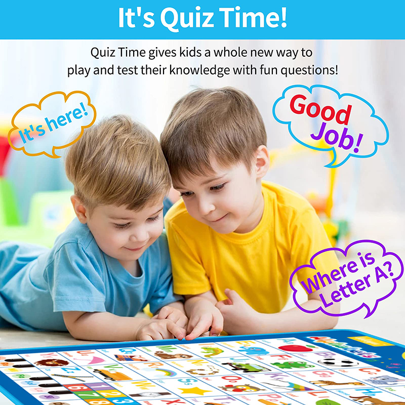 (Animal 945) Electronic English Alphabet Wall Chart Talking ABC Letters 123s Music Poster Educational Learning Toy for Toddler Kids Gifts