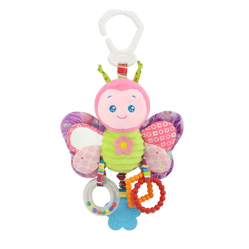 (penguin 1147) Baby Hanging Rattle Toys Plush Soft Animal Stuffed Handbells Educational Infant Development Handle  Toys for Stroller Crib