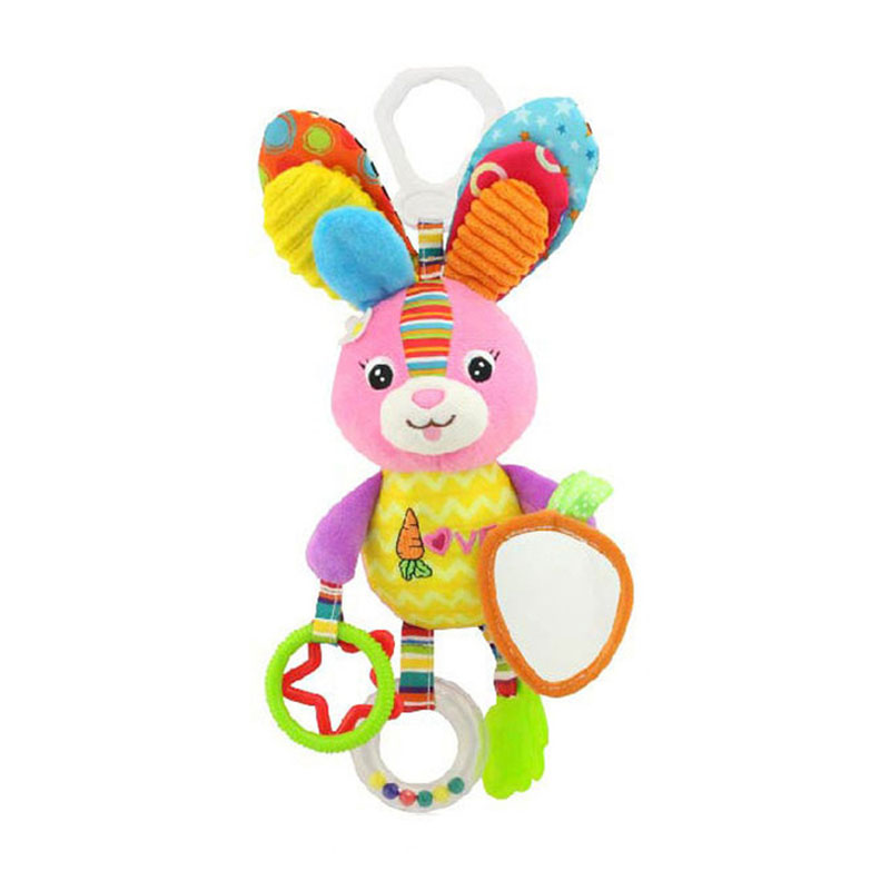 (penguin 1147) Baby Hanging Rattle Toys Plush Soft Animal Stuffed Handbells Educational Infant Development Handle  Toys for Stroller Crib