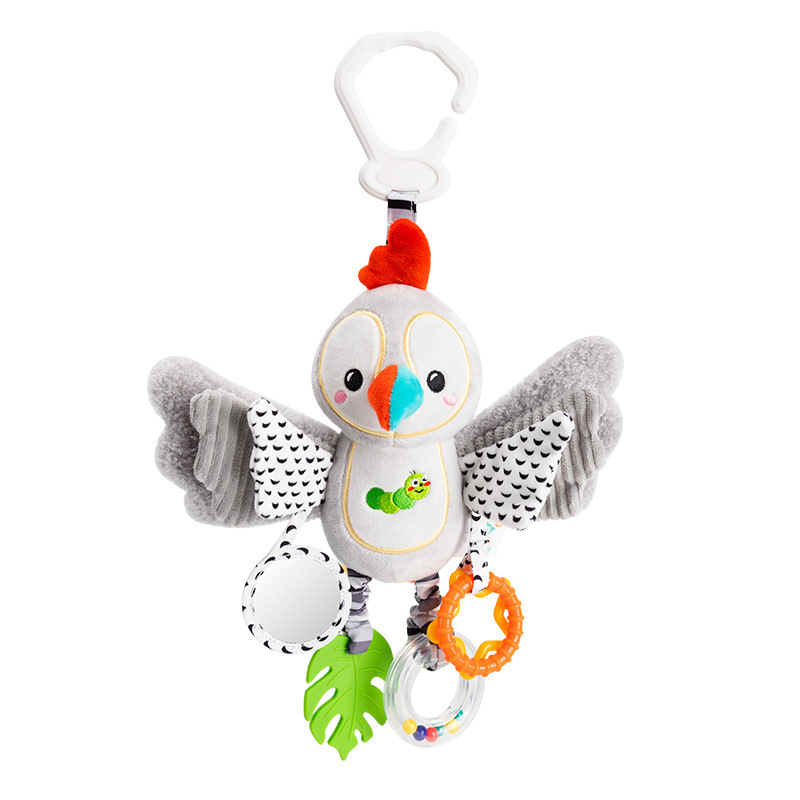 (penguin 1147) Baby Hanging Rattle Toys Plush Soft Animal Stuffed Handbells Educational Infant Development Handle  Toys for Stroller Crib