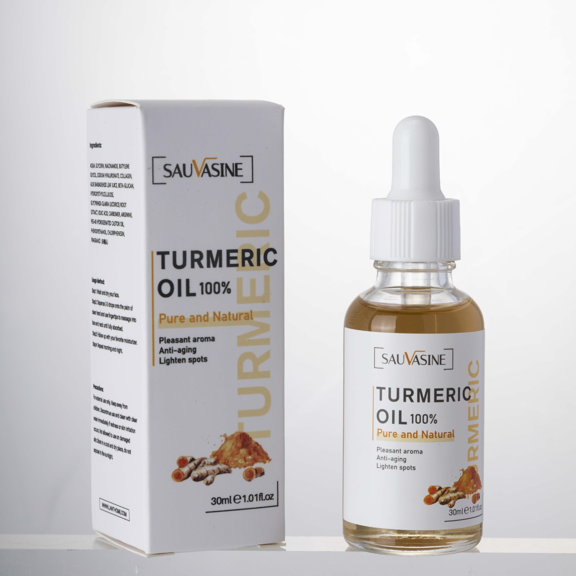 Turmeric Oil Face Essence Moisturizing Nourishing Anti Aging For Dry Skin Daily Skincare Treatment 30ml