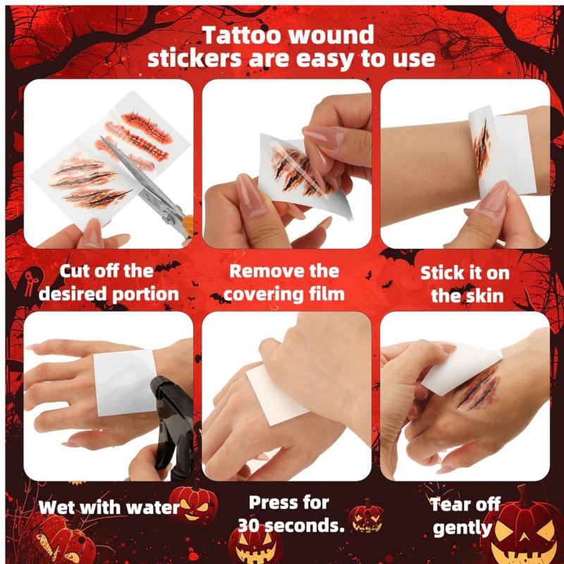 (B) Bloody Apron Horror Halloween Bloody Butcher Apron Set Horror Cosplay Costume Props