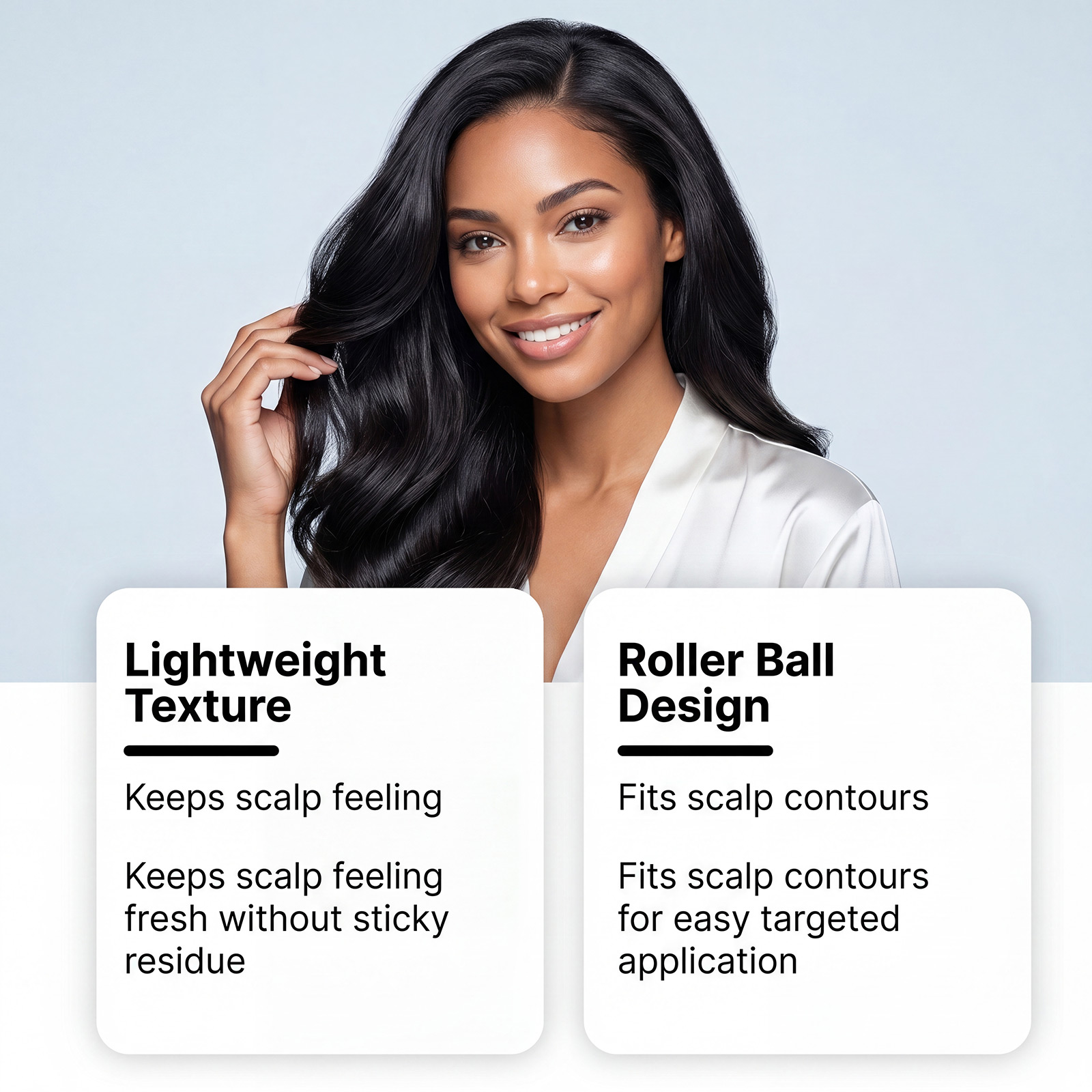 Scalp Essence Liquid Mild Fluffy Nourish Smooth Fresh Texture Easy Apply Convenient Roller Repair Hair Strands