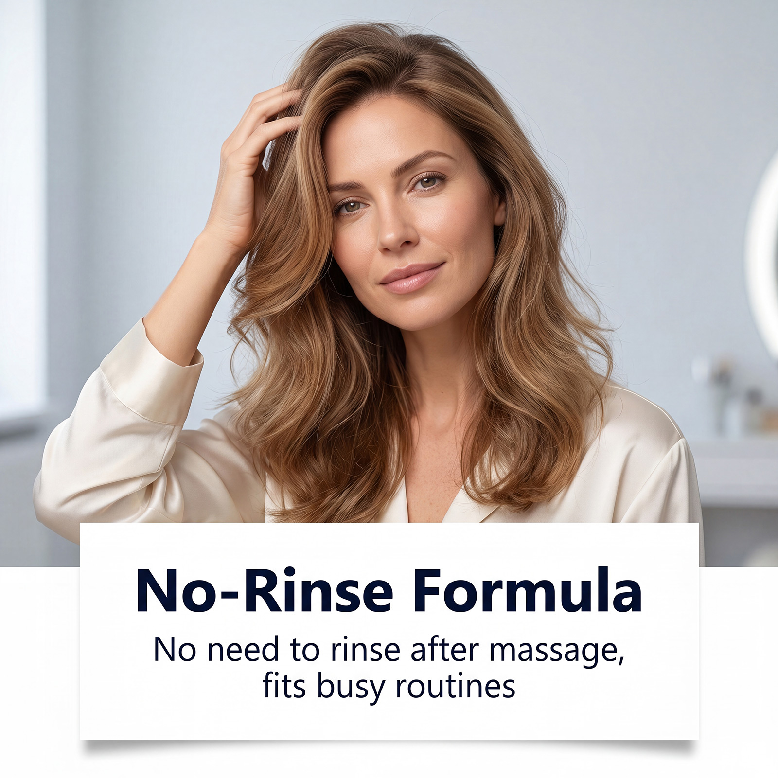 Scalp Essence Liquid Mild Fluffy Nourish Smooth Fresh Texture Easy Apply Convenient Roller Repair Hair Strands