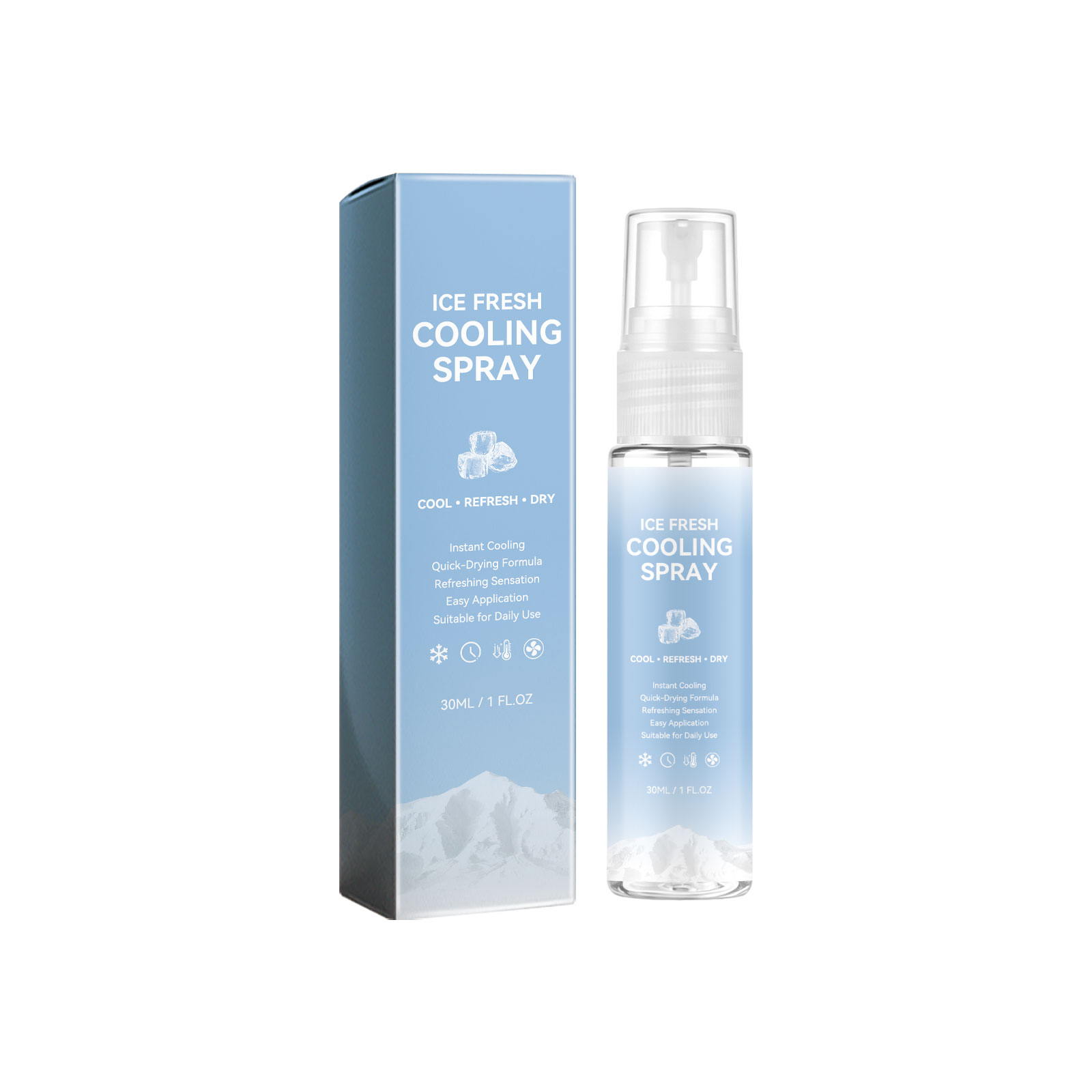 Cooling Facial Mist Instant Refreshing Non Sticky Easy Carry Mild Gentle Hydrating Skin Care Spray