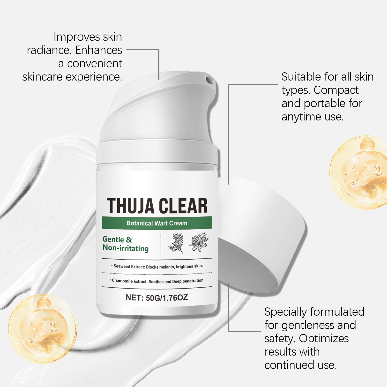 Skin Care Moisturizing Cream Hydrating Light Texture Soft Skin Friendly Daily Care Body Skin Hydrating Lotion