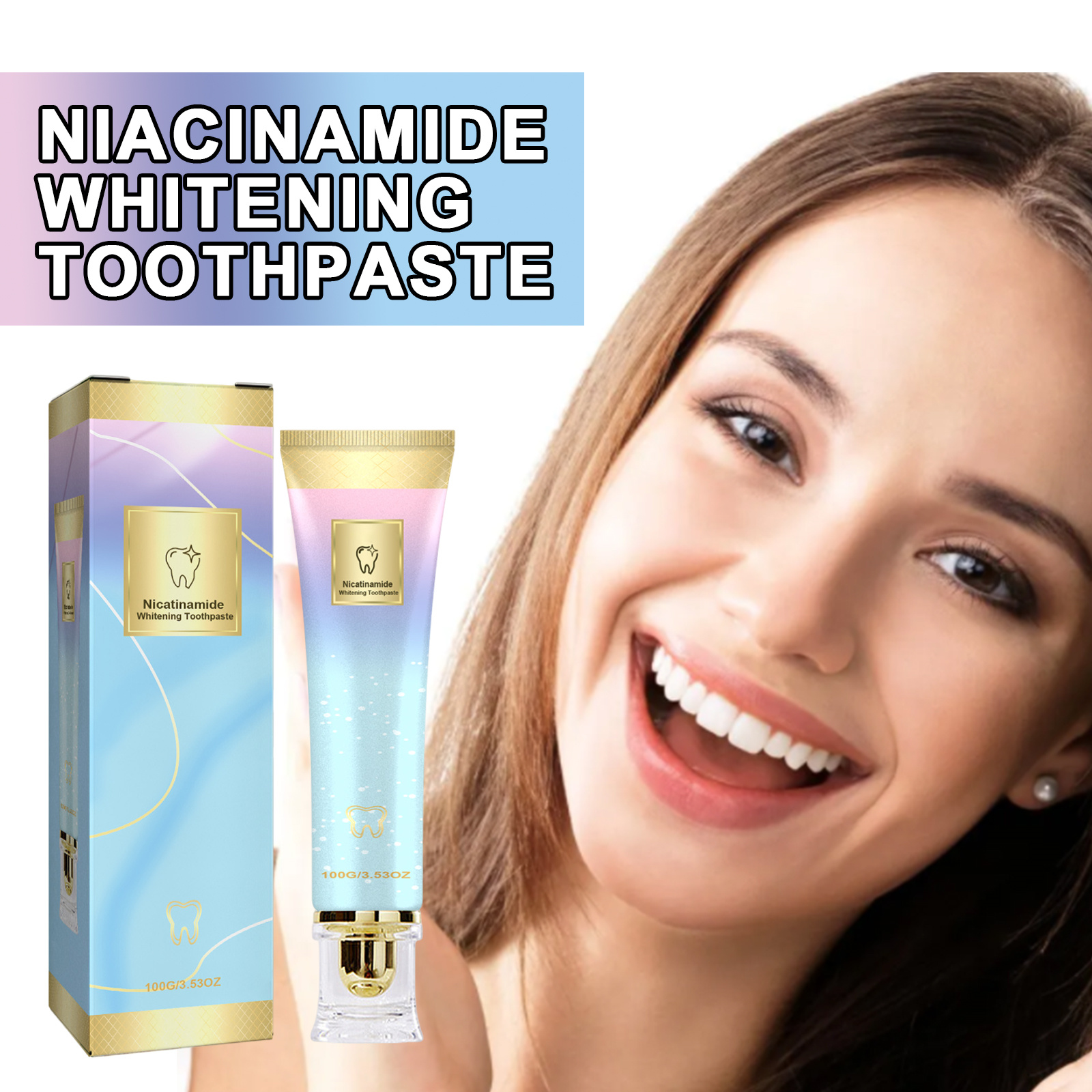 Whitening Toothpaste Mild Cleansing Teeth Brightening Gum Protection Fresh Breath Remove Stains Yellow Tartar Gentle Care Oral Beautify