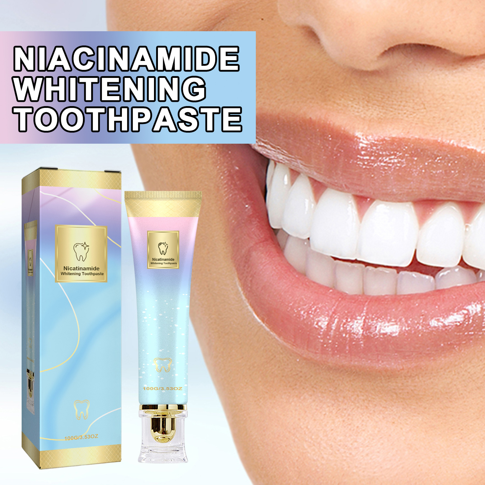 Whitening Toothpaste Mild Cleansing Teeth Brightening Gum Protection Fresh Breath Remove Stains Yellow Tartar Gentle Care Oral Beautify