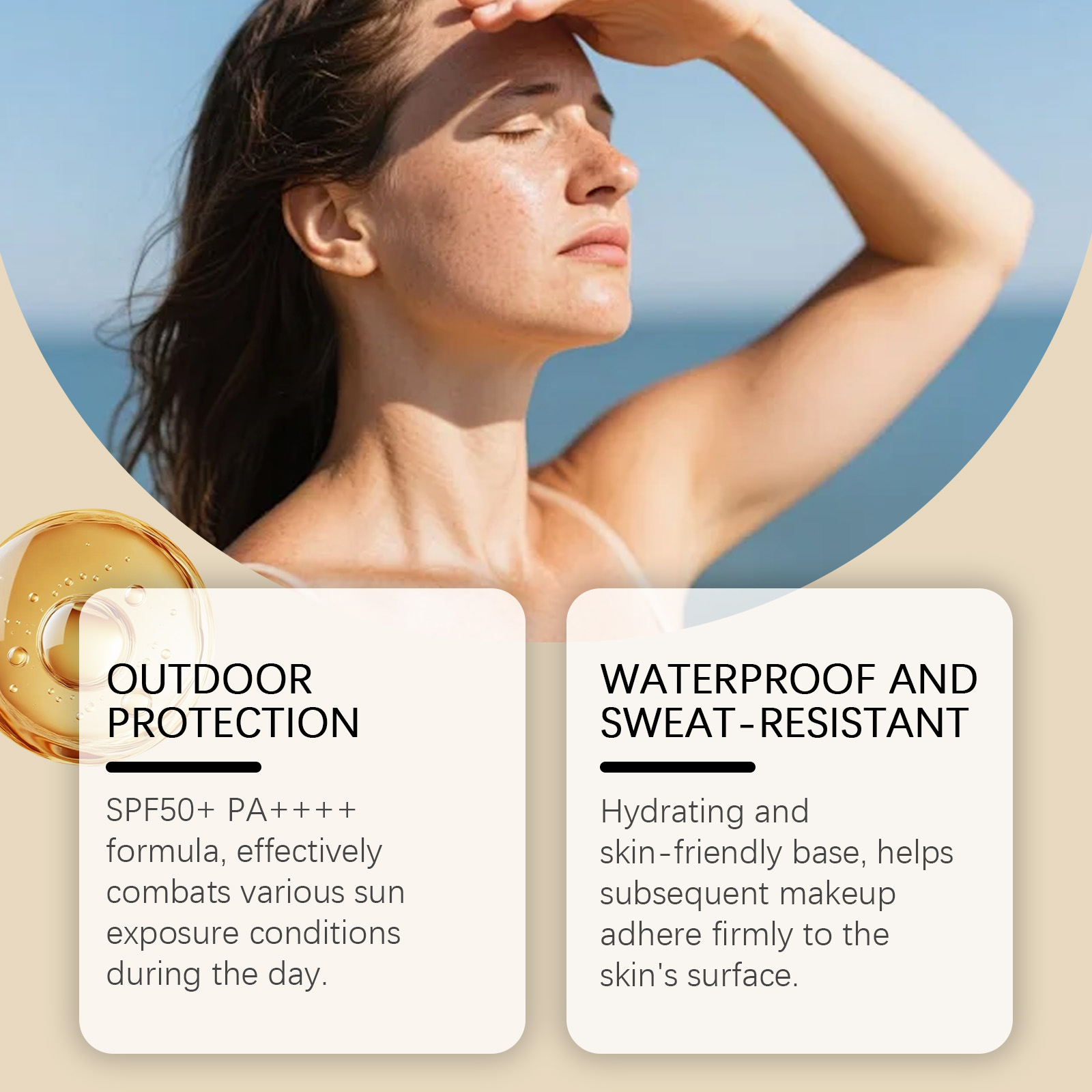 Moisturizing Protection Cream Lightweight Hydrating Refreshing NonSticky Body Skin Summer Outdoor Care Gentle Soft Smooth Fresh Daily Skin Barrier