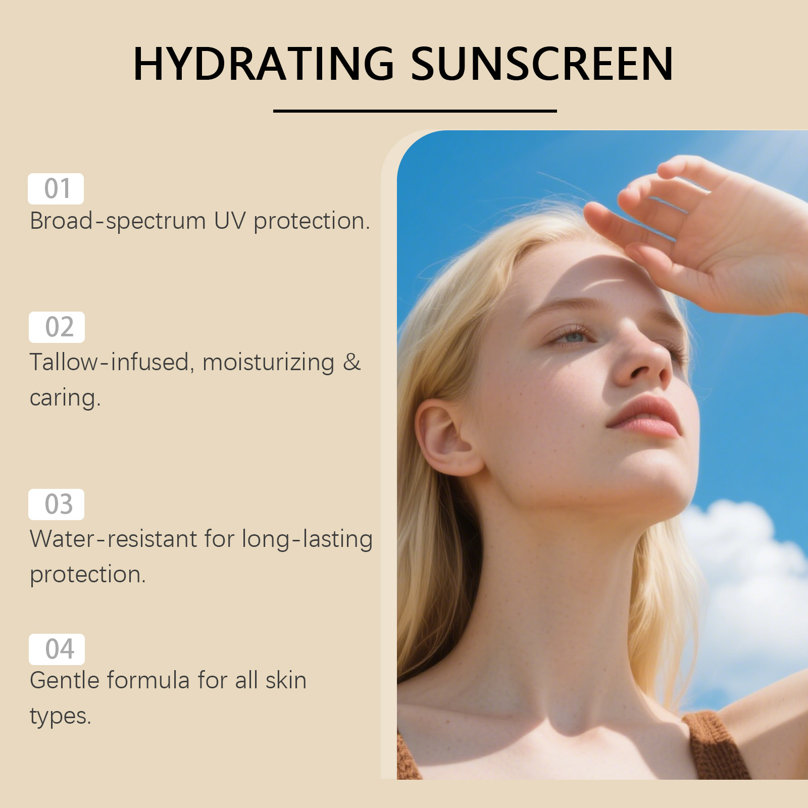 Moisturizing Protection Cream Lightweight Hydrating Refreshing NonSticky Body Skin Summer Outdoor Care Gentle Soft Smooth Fresh Daily Skin Barrier