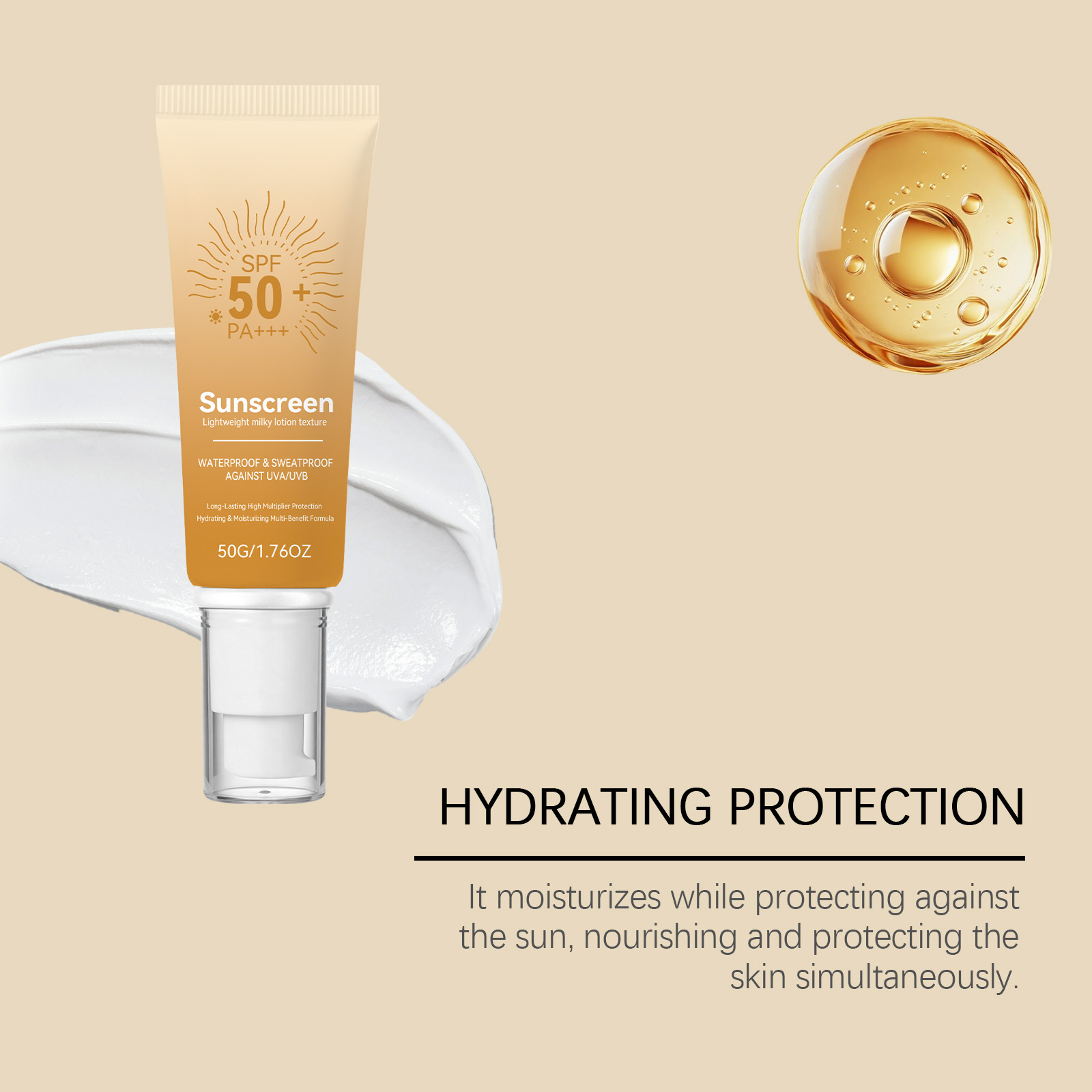 Moisturizing Protection Cream Lightweight Hydrating Refreshing NonSticky Body Skin Summer Outdoor Care Gentle Soft Smooth Fresh Daily Skin Barrier