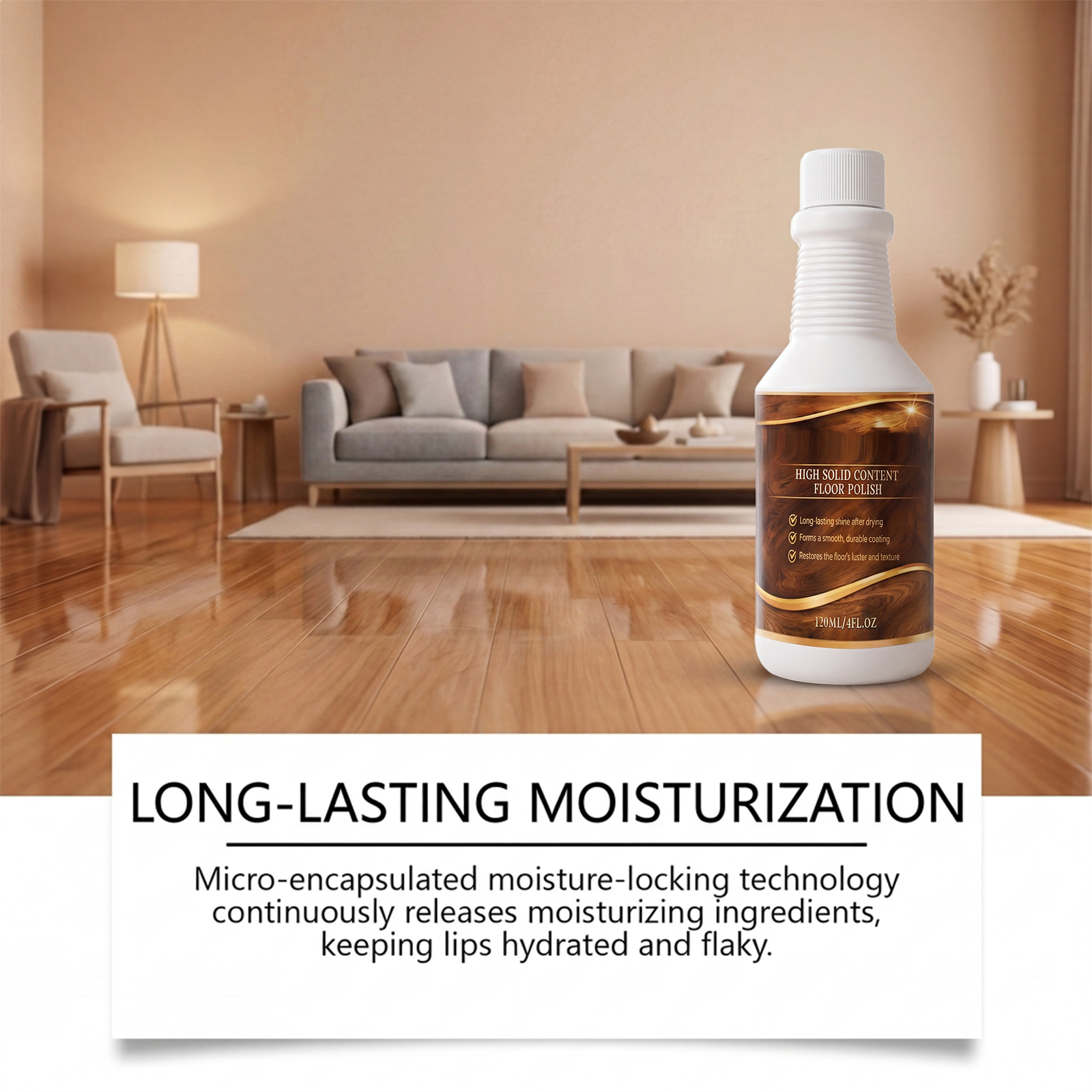 Floor Polish Mild Effective Clean Scratches Dirt Purify Shine Bright Convenient Daily Care For Wooden Tile Surfaces
