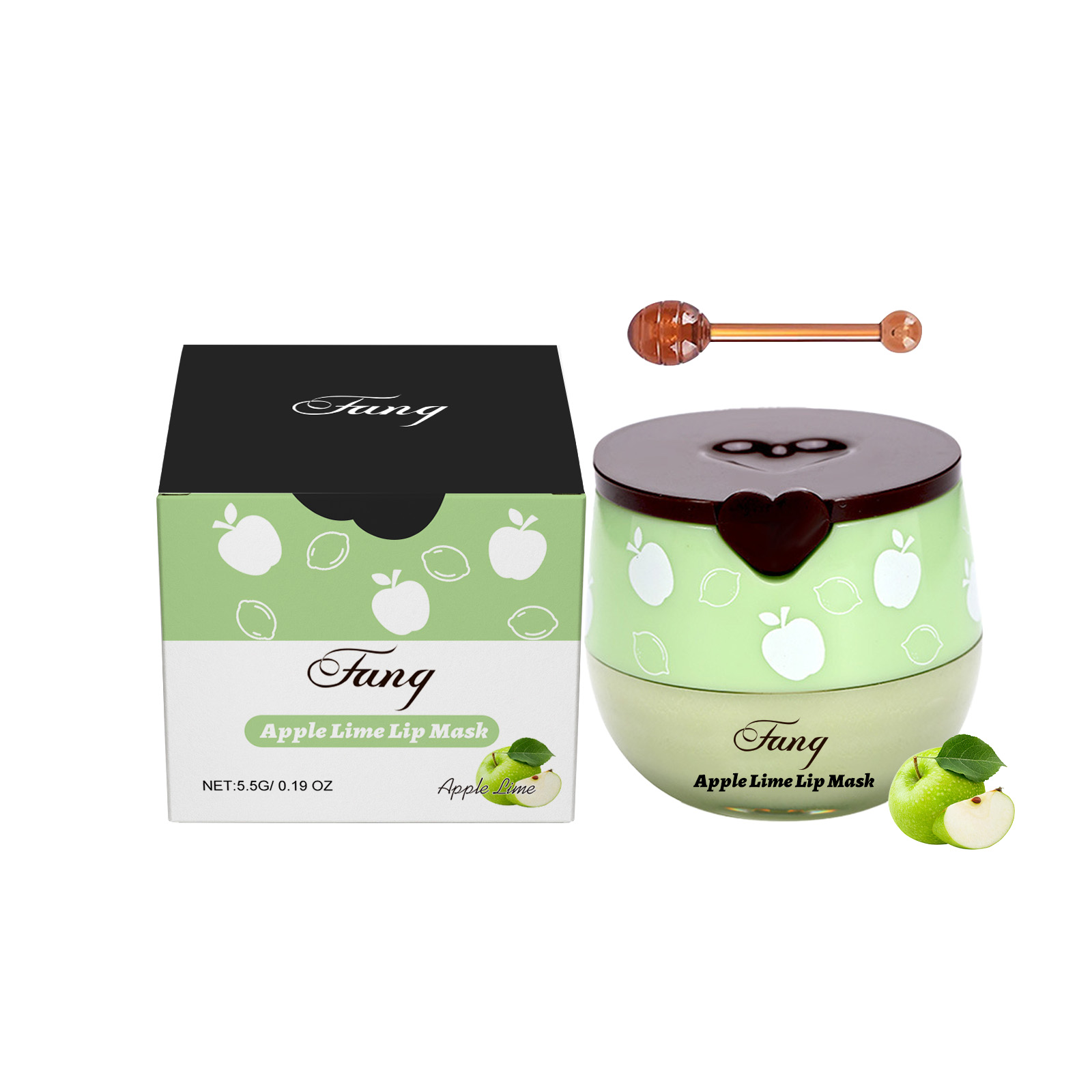 (Green Apple) Green Apple Moisturizing Lip Mask Mild Nourish Soft Lip Skin Fade Lines Daily Coating Care