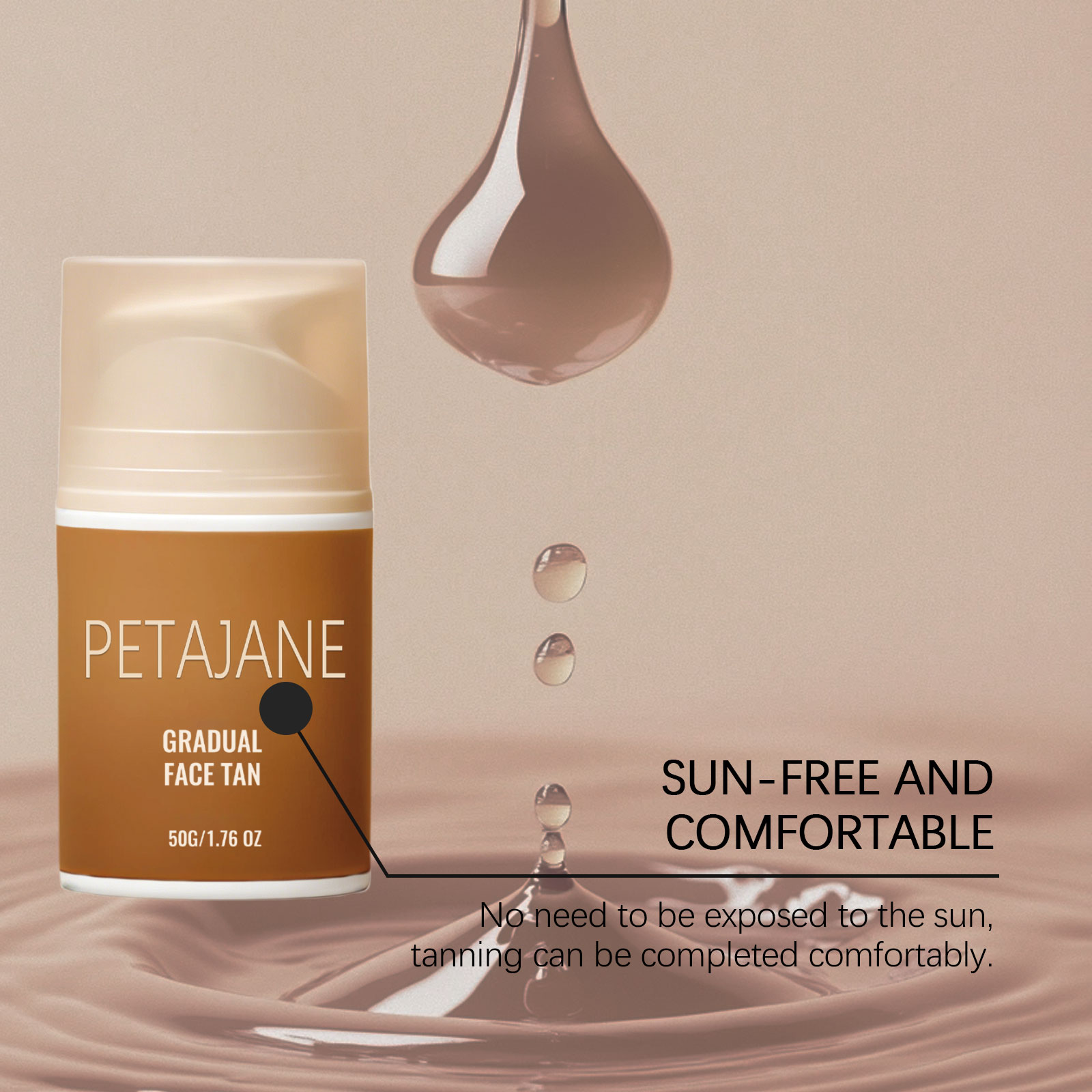 Facial Tanning Lotion Chocolate Bronze Skin Radiance Mild Clear Hydrating All Season Daily Face Care Cream