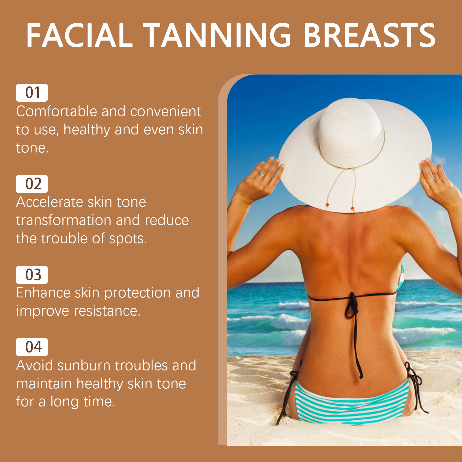 Facial Tanning Lotion Chocolate Bronze Skin Radiance Mild Clear Hydrating All Season Daily Face Care Cream