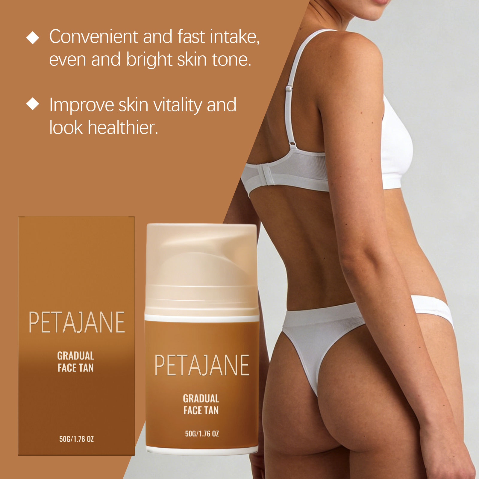 Facial Tanning Lotion Chocolate Bronze Skin Radiance Mild Clear Hydrating All Season Daily Face Care Cream