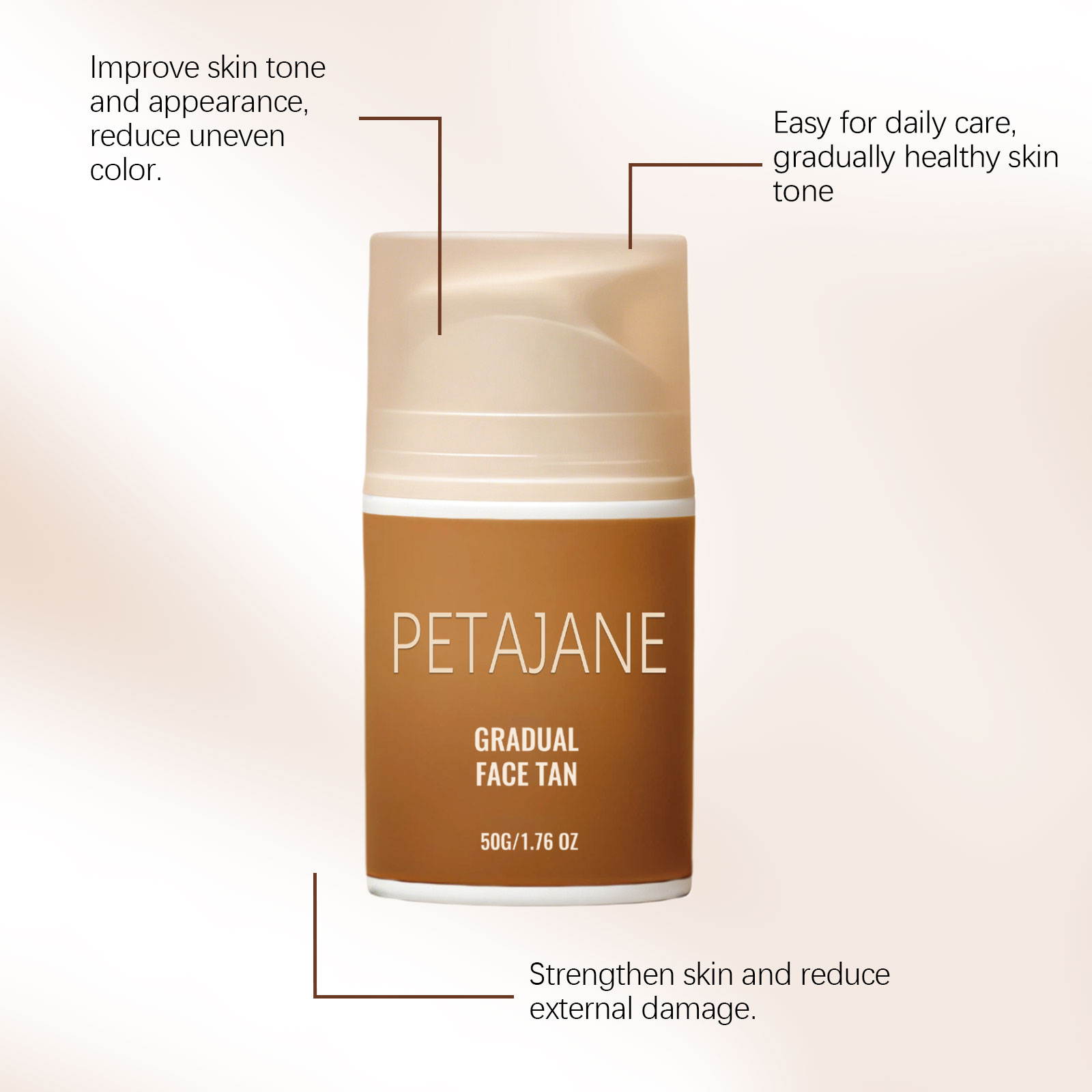 Facial Tanning Lotion Chocolate Bronze Skin Radiance Mild Clear Hydrating All Season Daily Face Care Cream