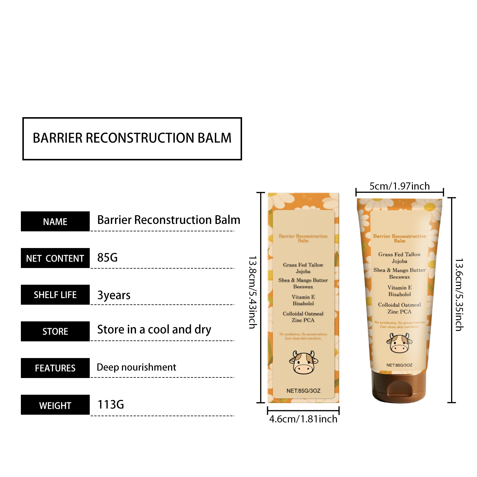 Tallow Skin Cream Fine Texture Hydrating Moisturizing Mild Care Nourish Body Skin Daily Emollient Skincare