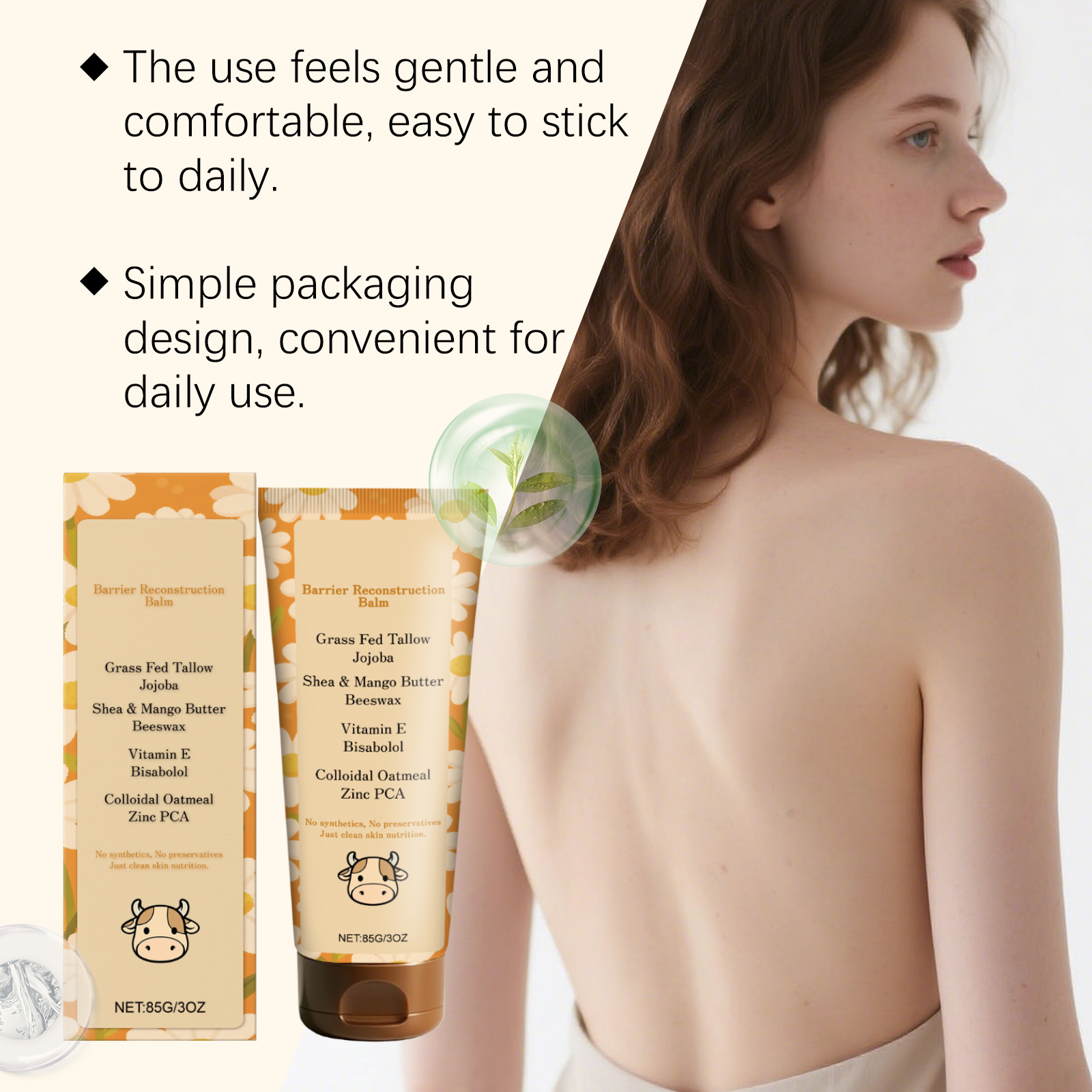 Tallow Skin Cream Fine Texture Hydrating Moisturizing Mild Care Nourish Body Skin Daily Emollient Skincare
