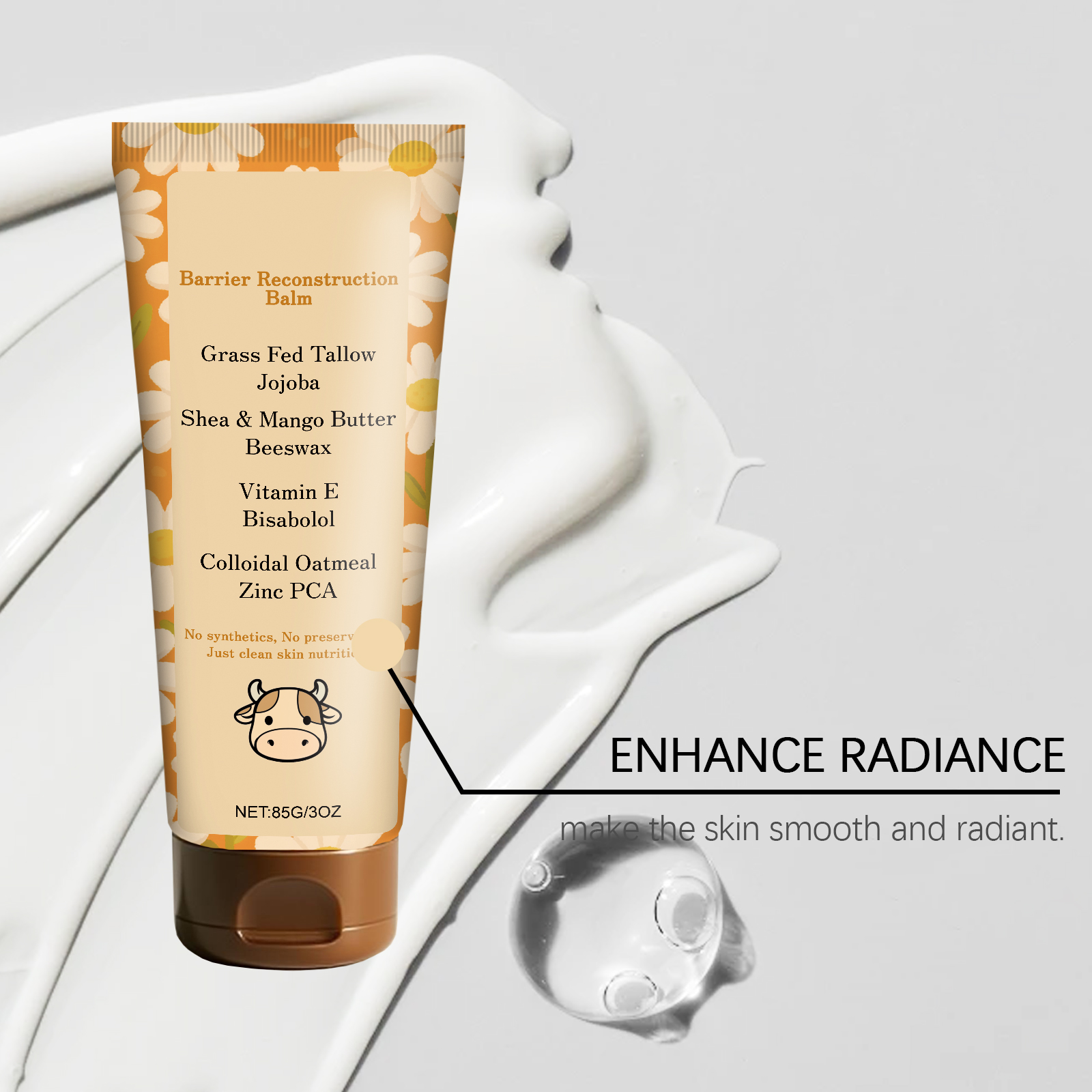 Tallow Skin Cream Fine Texture Hydrating Moisturizing Mild Care Nourish Body Skin Daily Emollient Skincare