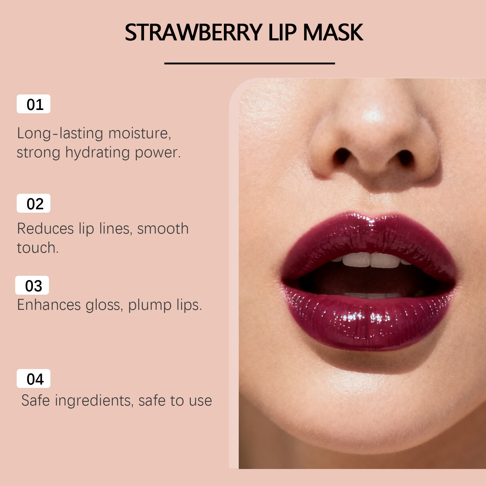(Green Apple) Green Apple Moisturizing Lip Mask Mild Nourish Soft Lip Skin Fade Lines Daily Coating Care