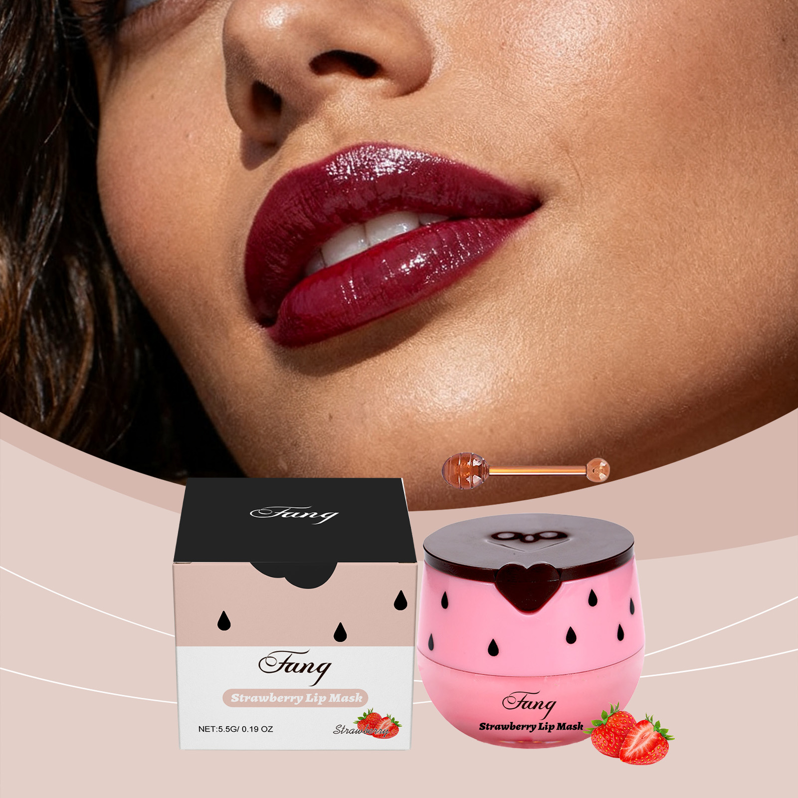 (Green Apple) Green Apple Moisturizing Lip Mask Mild Nourish Soft Lip Skin Fade Lines Daily Coating Care