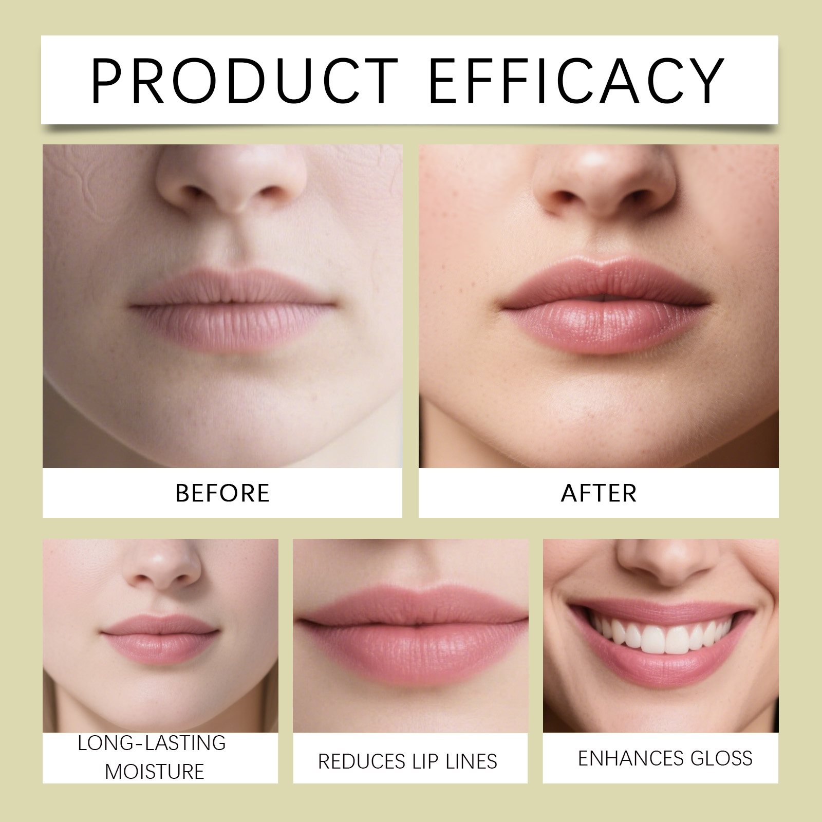 (Green Apple) Green Apple Moisturizing Lip Mask Mild Nourish Soft Lip Skin Fade Lines Daily Coating Care