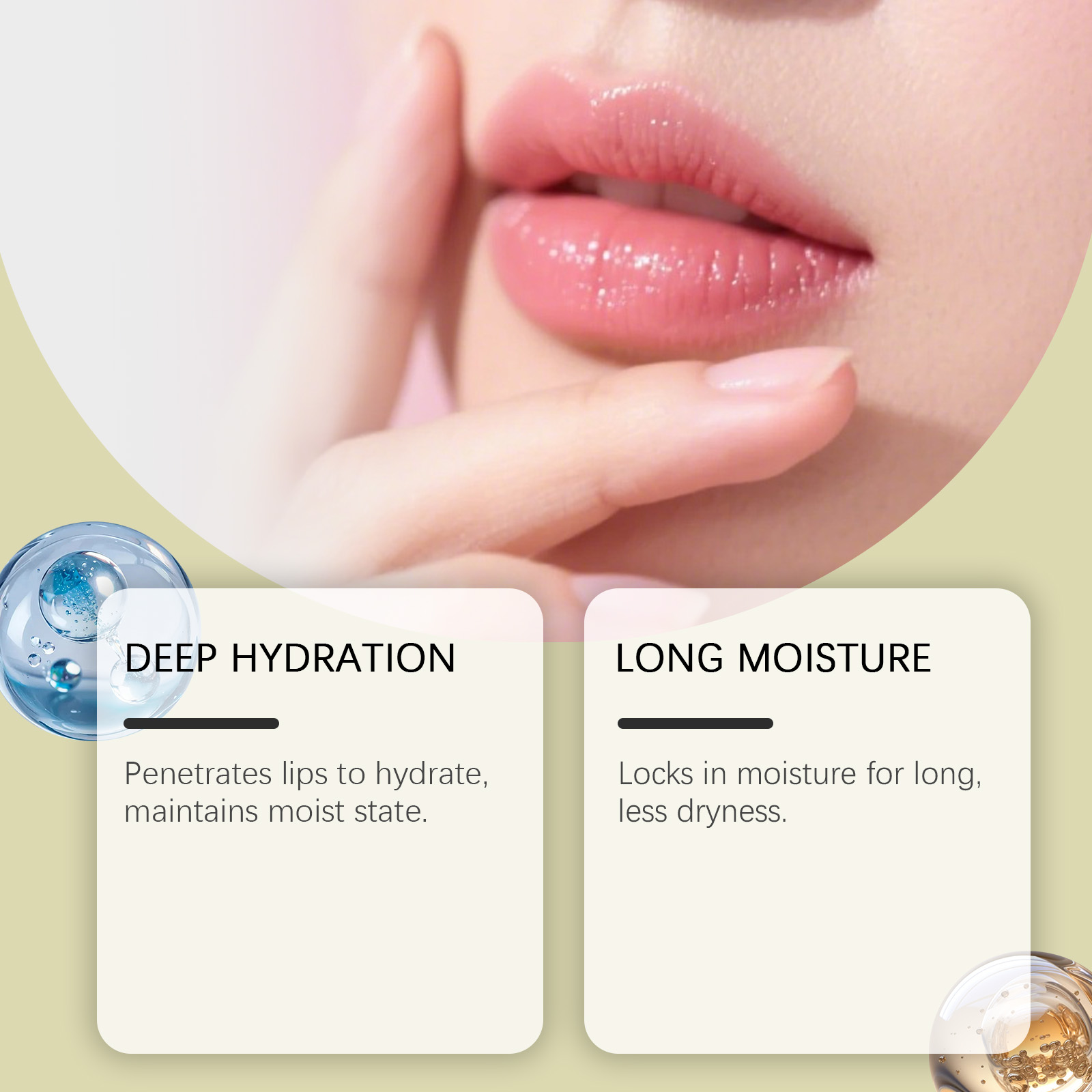 (Green Apple) Green Apple Moisturizing Lip Mask Mild Nourish Soft Lip Skin Fade Lines Daily Coating Care