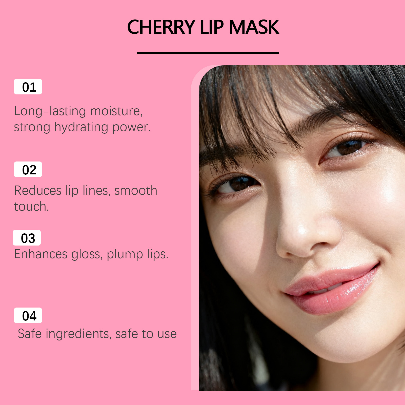 (Green Apple) Green Apple Moisturizing Lip Mask Mild Nourish Soft Lip Skin Fade Lines Daily Coating Care