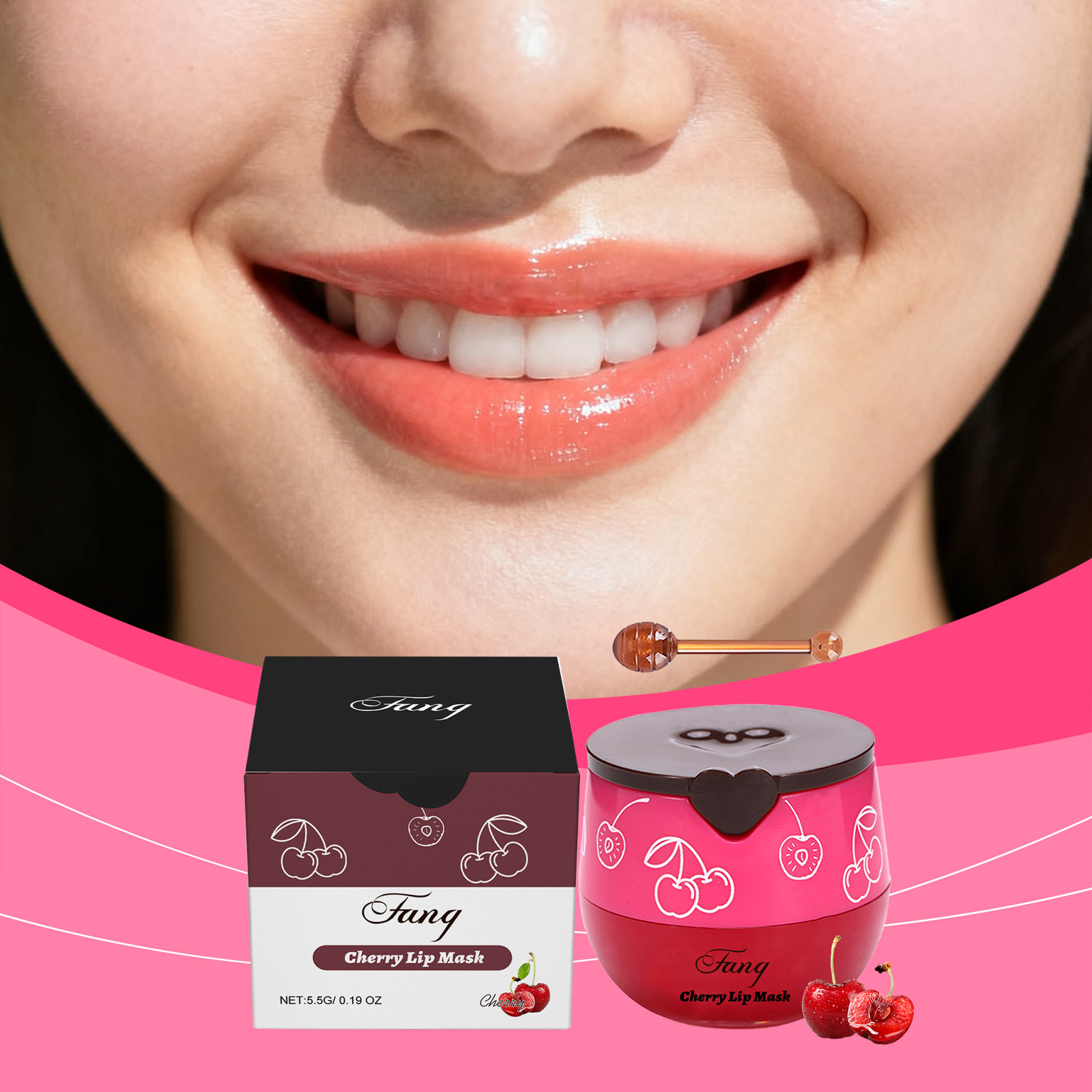 (Green Apple) Green Apple Moisturizing Lip Mask Mild Nourish Soft Lip Skin Fade Lines Daily Coating Care