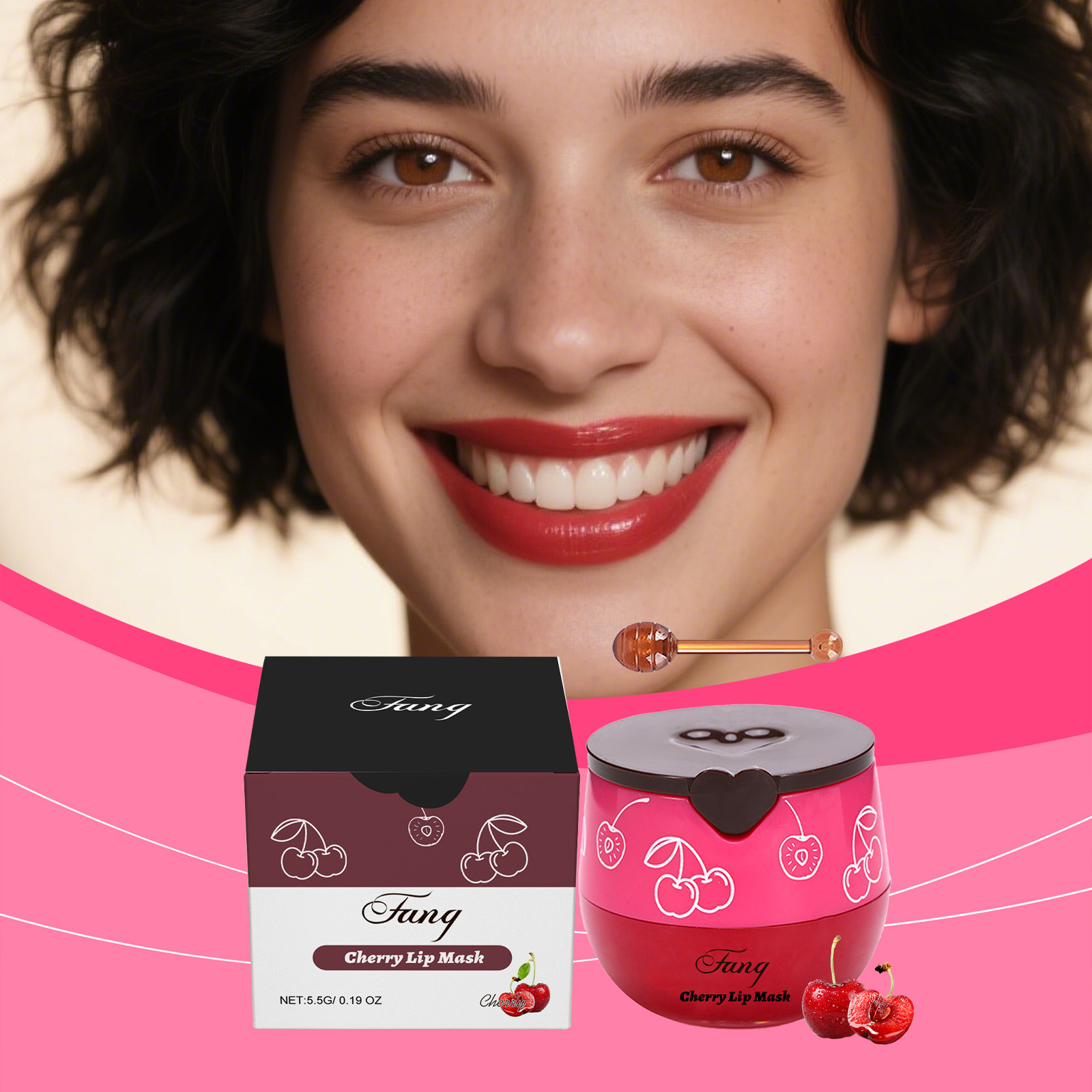 (Green Apple) Green Apple Moisturizing Lip Mask Mild Nourish Soft Lip Skin Fade Lines Daily Coating Care
