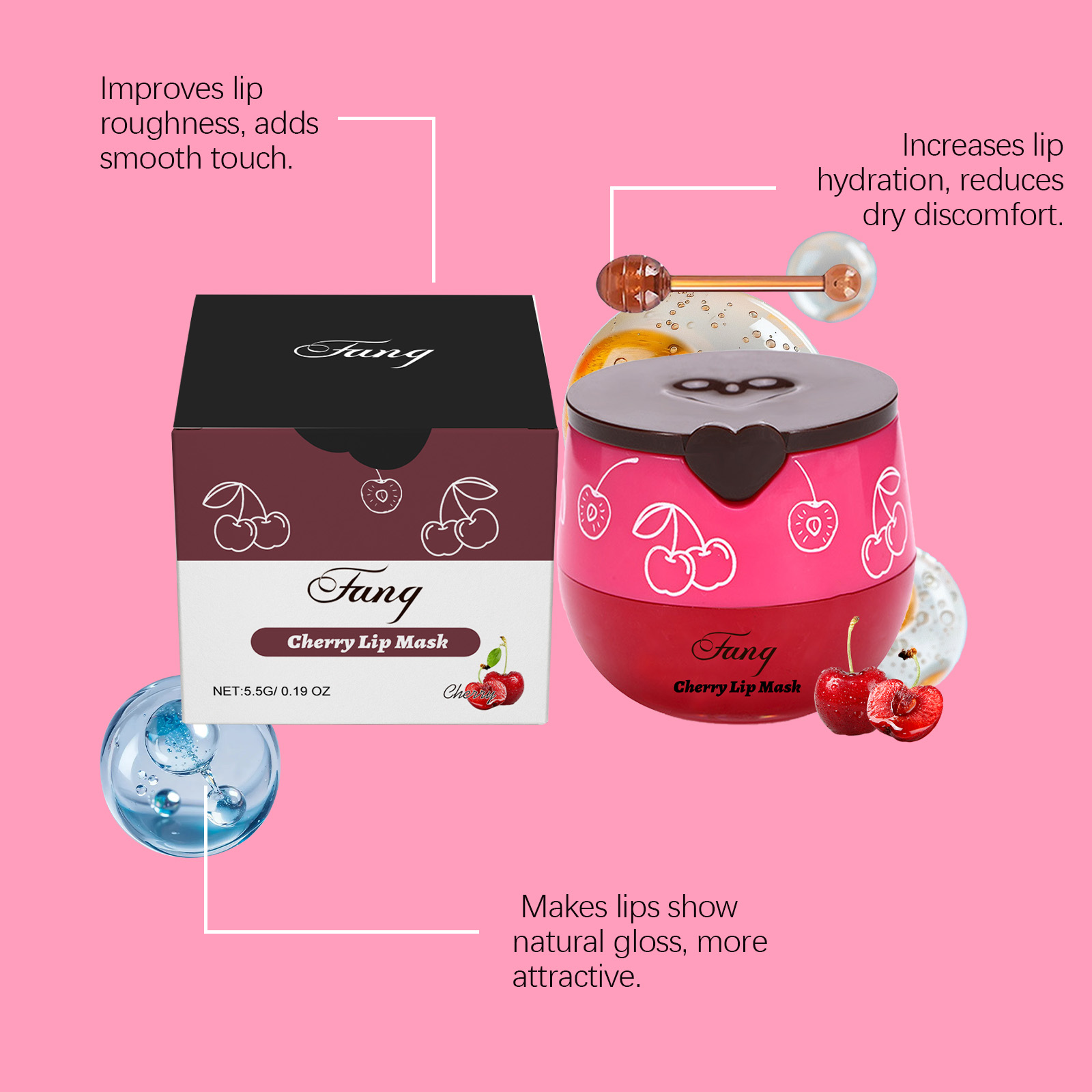 (Green Apple) Green Apple Moisturizing Lip Mask Mild Nourish Soft Lip Skin Fade Lines Daily Coating Care