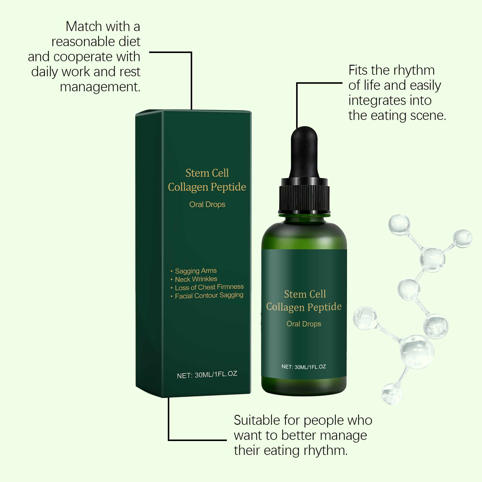 Collagen Peptide Oral Drop Daily Mild Care Body Light Boost Vitality Nutrition Supplement For Daily Physical Maintenance
