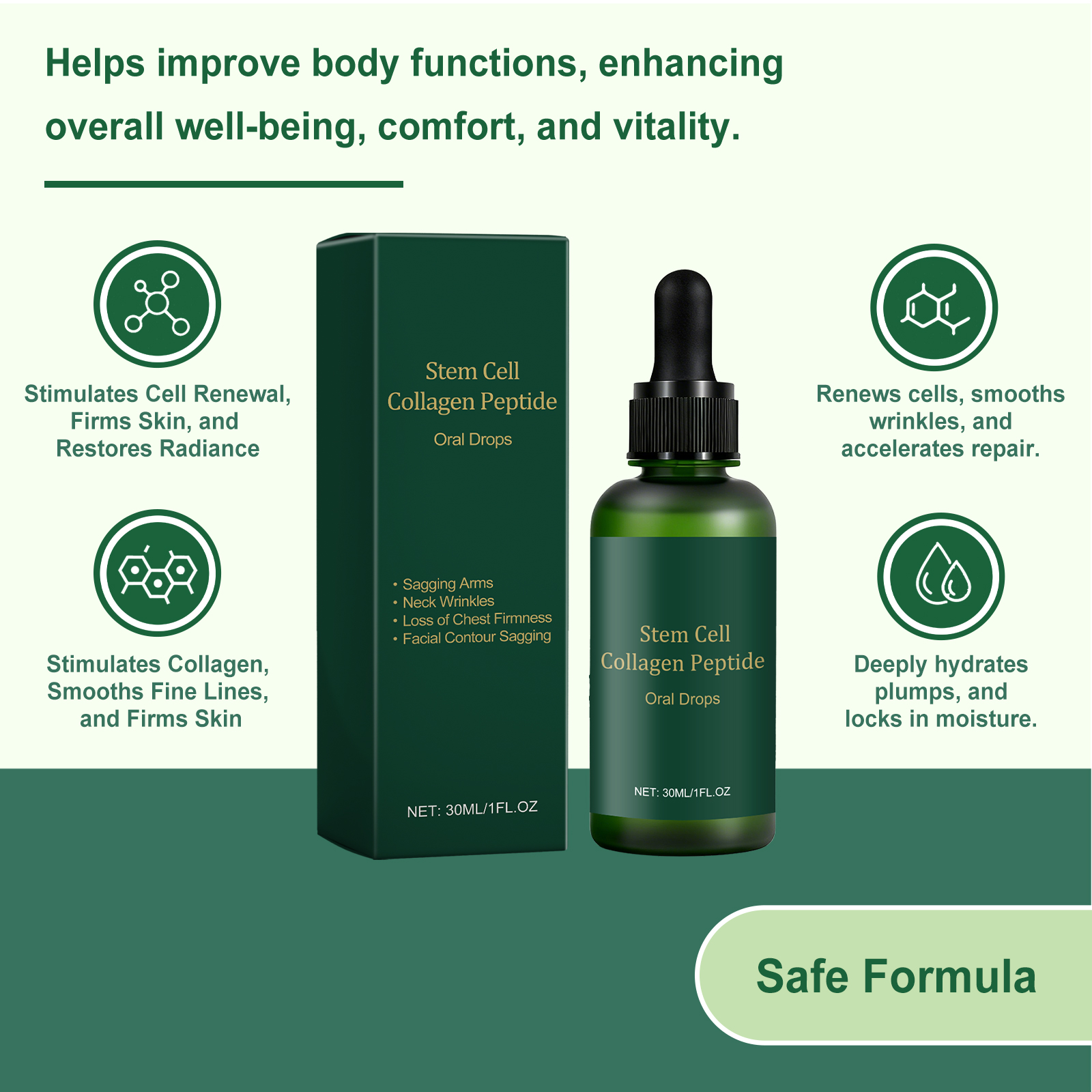 Collagen Peptide Oral Drop Daily Mild Care Body Light Boost Vitality Nutrition Supplement For Daily Physical Maintenance