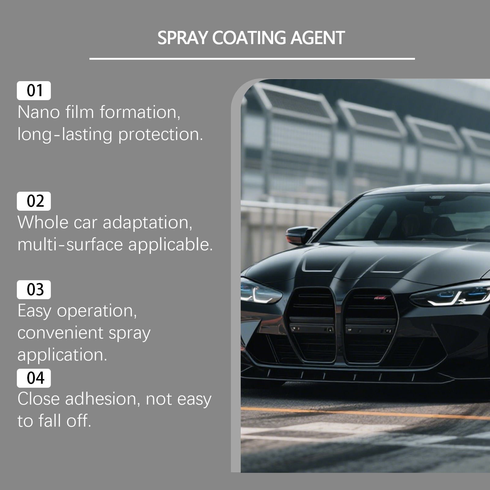Car Surface Coating Spray Kit Suitable For Wet Dry Vehicle Ceramic Partial Bright Care Remove Spray Water Stain Residue