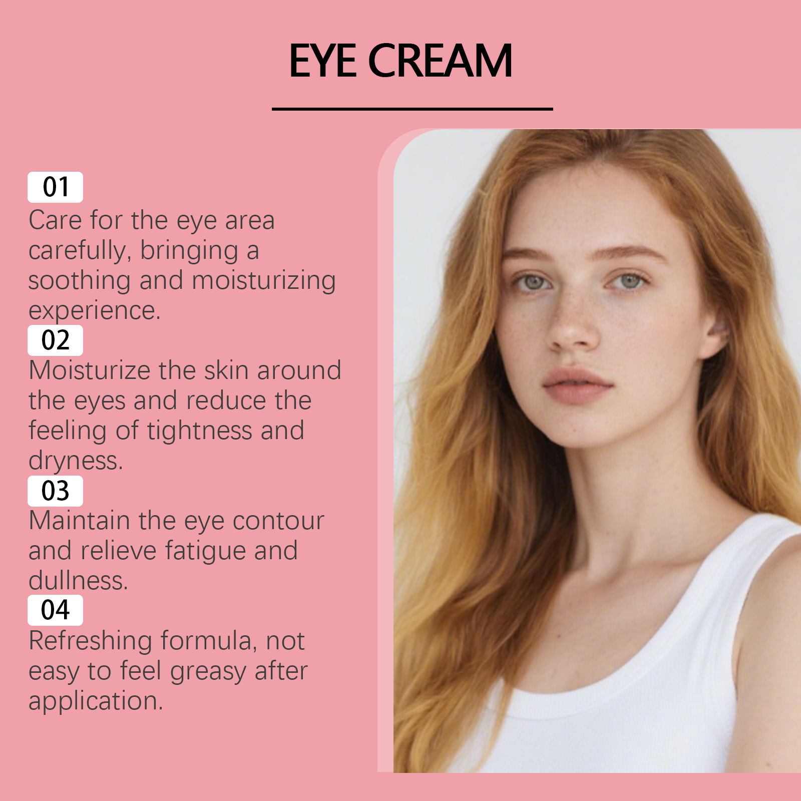 Eye Cream Mild Care Moisturize Soft Elastic Hydrate Light Non Sticky For Skin Around Eyes Smear Care